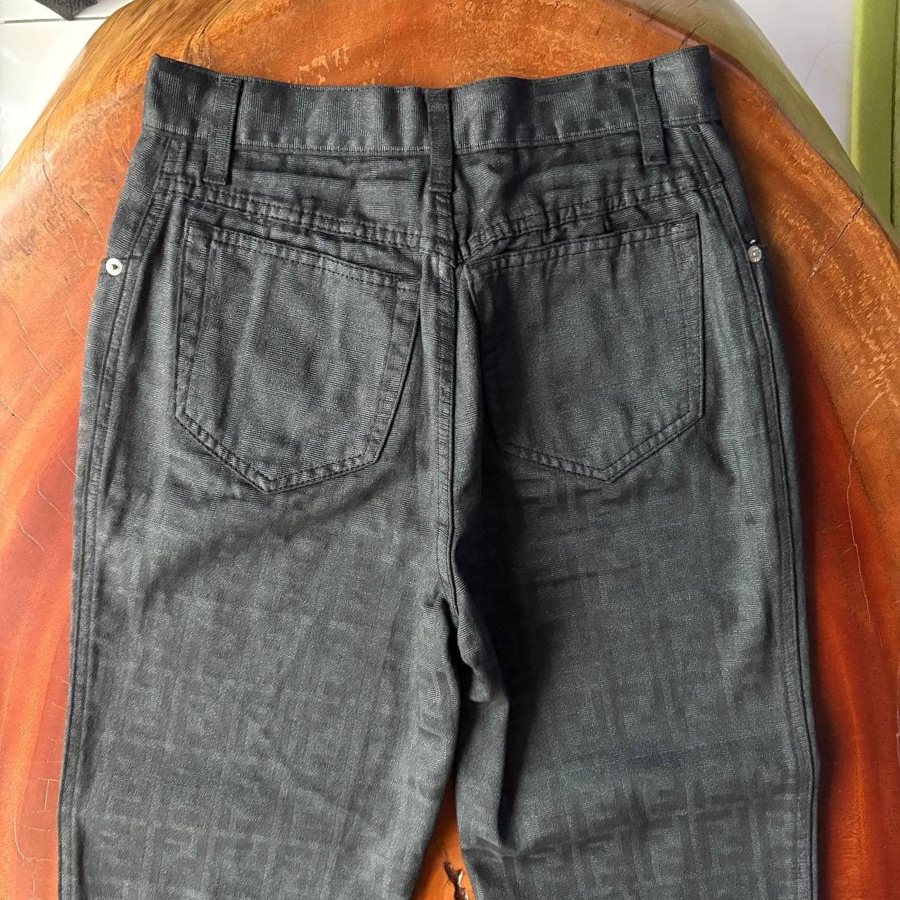 Fendi Vintage Fendi Zucca Dark Grey Monogram Jeans Pants Size US 27 - 5 Thumbnail