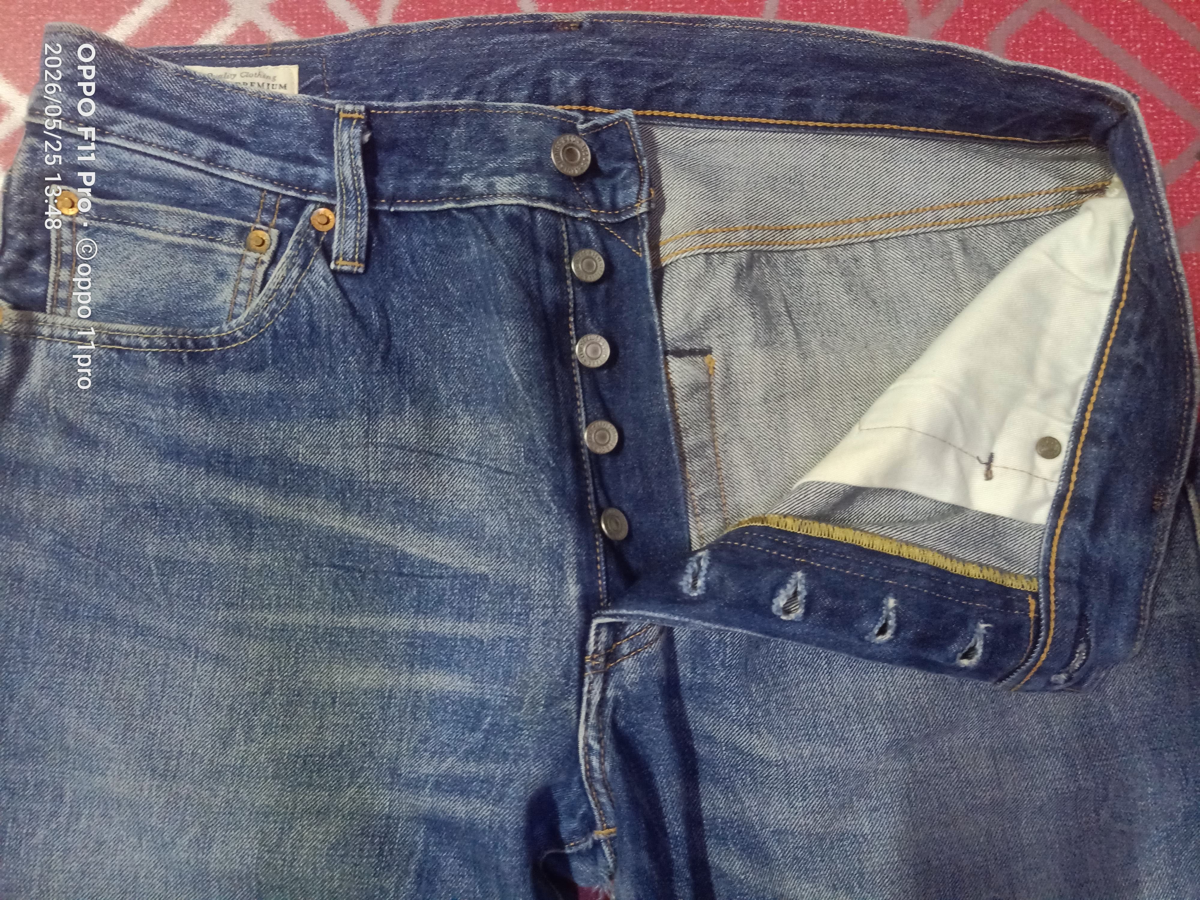 Levi's Vintage Clothing 💥 Vintage Levi's 501 (LVC) Distressdenim Men Redselved 💥 Size US 34 / EU 50 - 19 Thumbnail