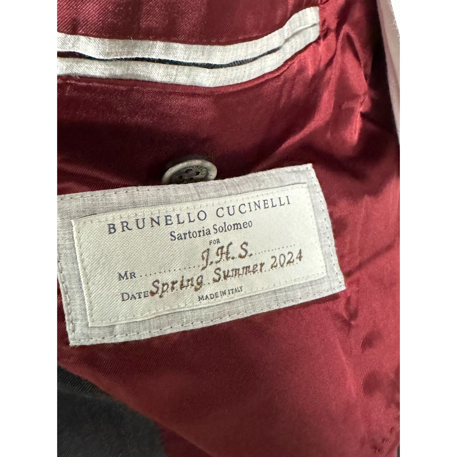Brunello Cucinelli Brunello Cucinelli Charcoal Herringbone Suit 50EU 40R 34x28 Size 40R - 5 Thumbnail