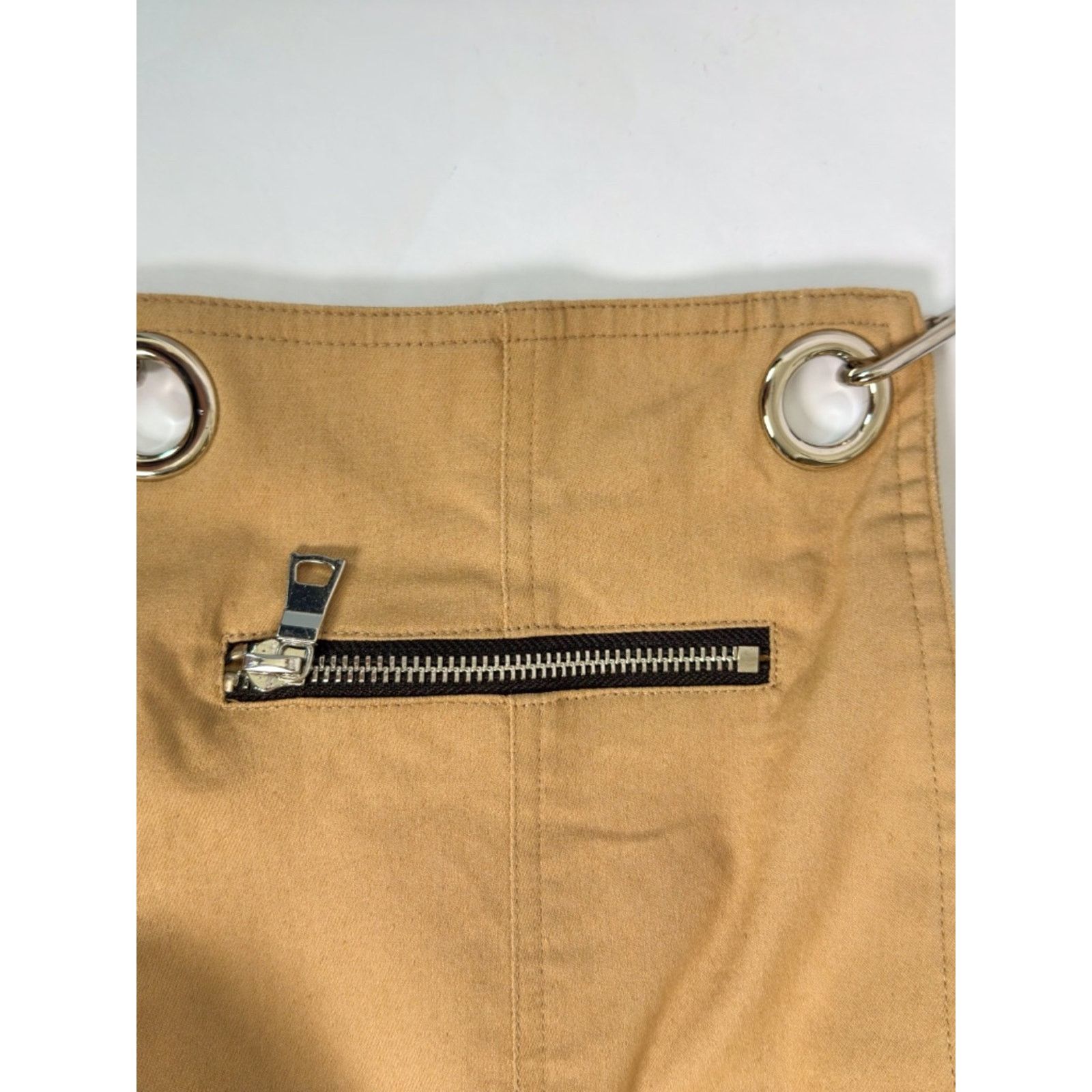 I.AM.GIA I.AM.GIA Cobain Overalls Tan Chain Strap Drop Crotch XS NWT Size 25" / US 0 / IT 36 - 7 Thumbnail