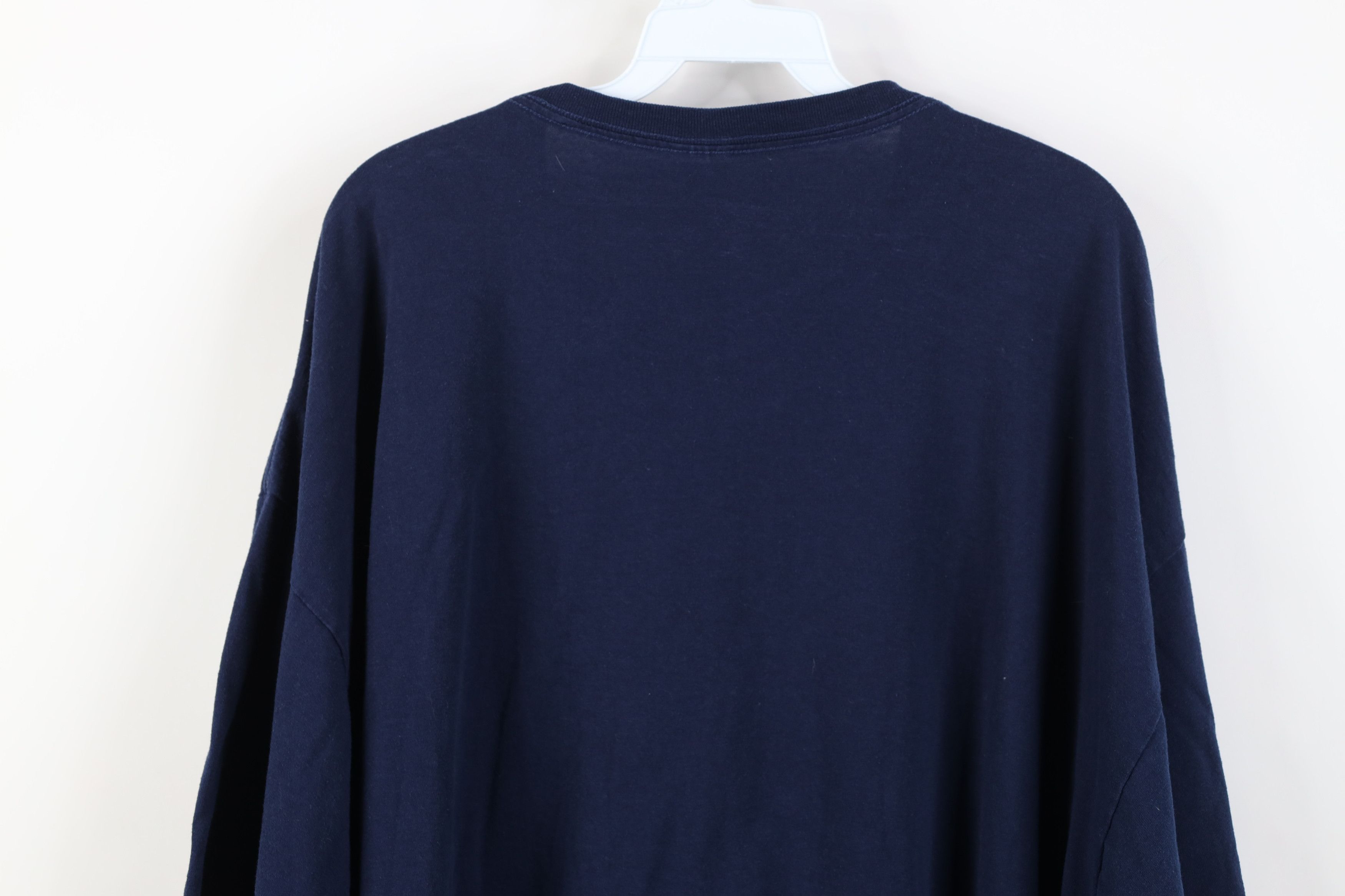 Vintage Vintage 90s Y2K Streetwear Blank Cotton T-Shirt Navy Blue Size US XXL / EU 58 / 5 - 11 Thumbnail
