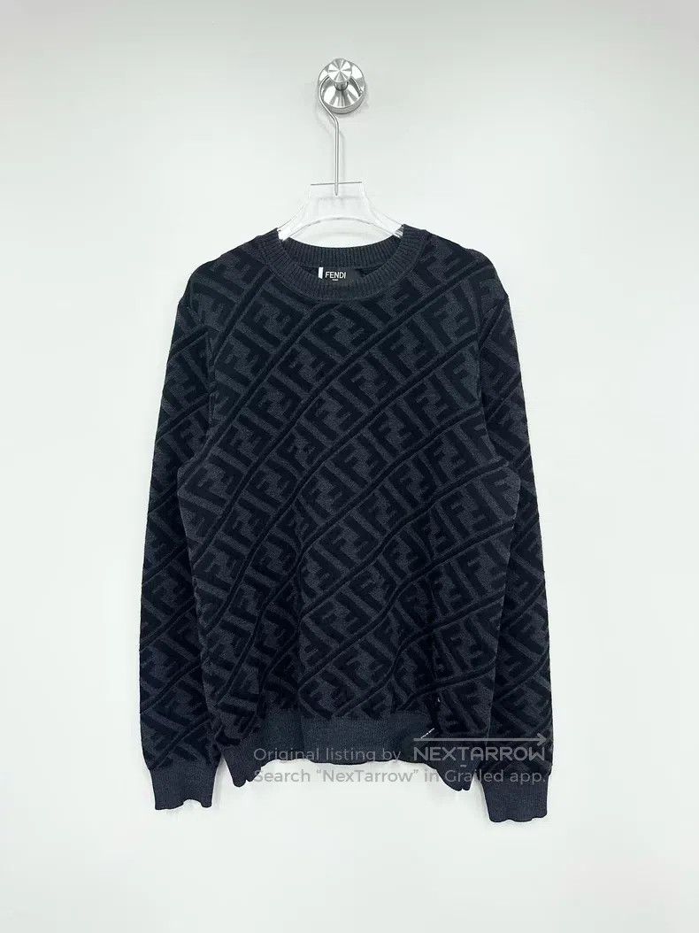 Fendi Fendi Black Knit Sweater with Double F Logo Size US S / EU 44-46 / 1 - 1 Thumbnail