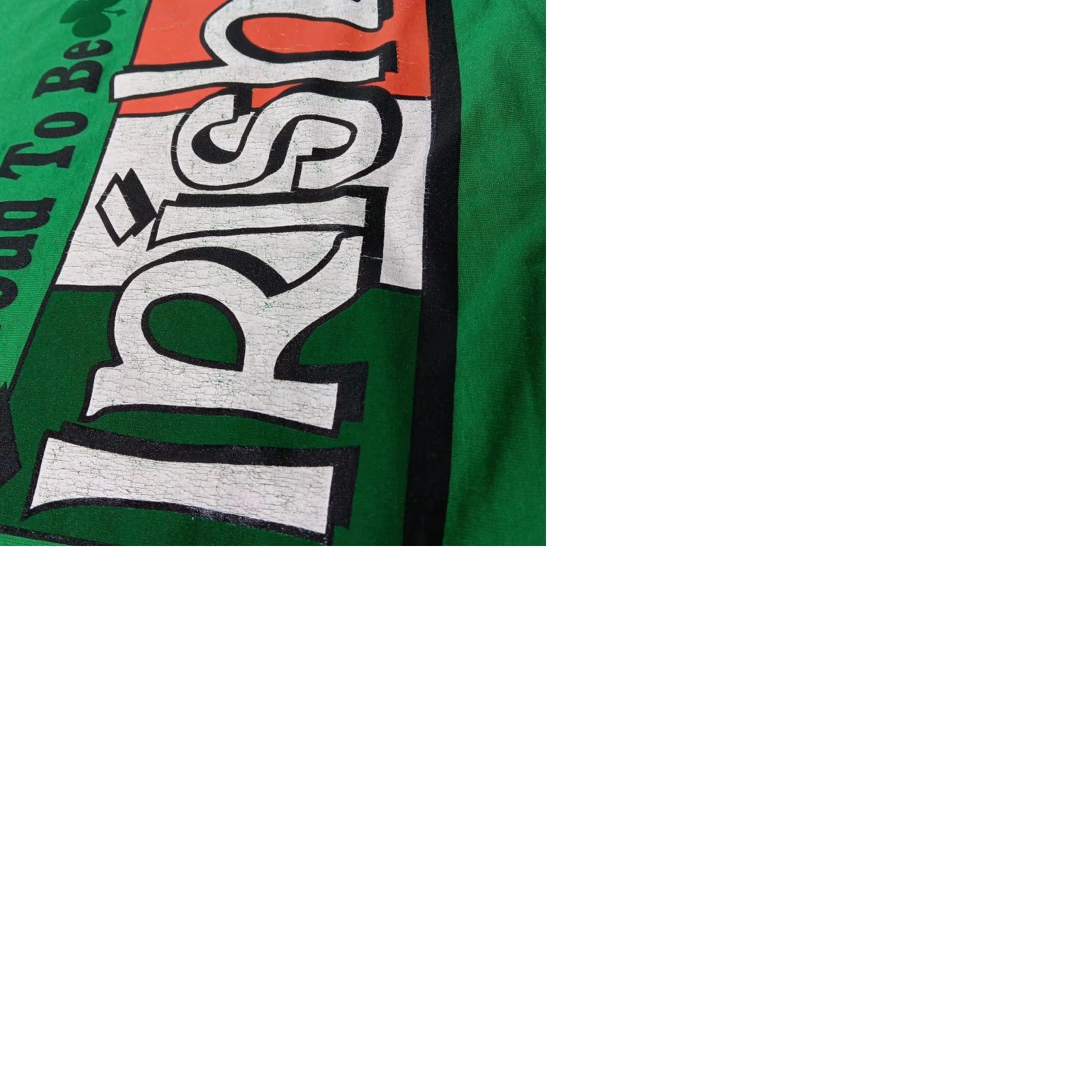 Fruit Of The Loom VINTAGE St Patricks Day Proud To Be Irish Shirt Men L Green Irish Vintage Single Stitch T-Shirt Size US L / EU 52-54 / 3 - 10 Thumbnail