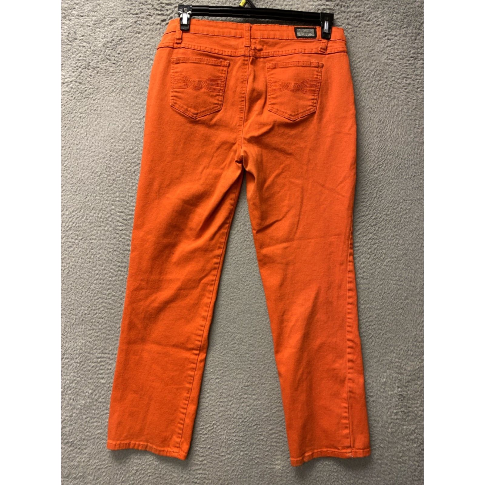 Vintage EARL Jeans Women's Size 12 Bright Orange Denim /0340 Slim Straight With Rhinestones Womens Size 24" / US 00 / IT 34 - 6 Thumbnail