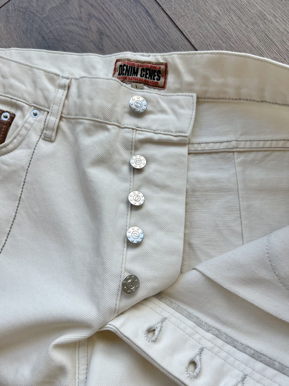 Corteiz Corteiz C-Star Denim Jeans “White” Large Size US 34 / EU 50 - 8 Thumbnail