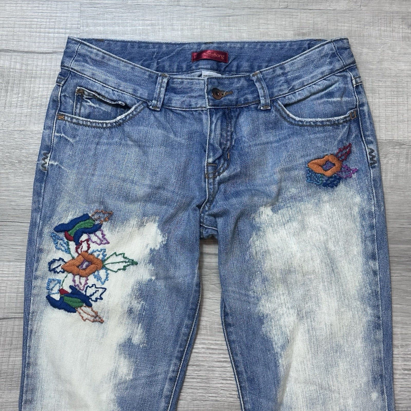 Billabong Y2K Boho Billabong Low Jeans Vintage 90's Flared Sz 7 30x32 Size 30" / US 8 / IT 44 - 4 Thumbnail