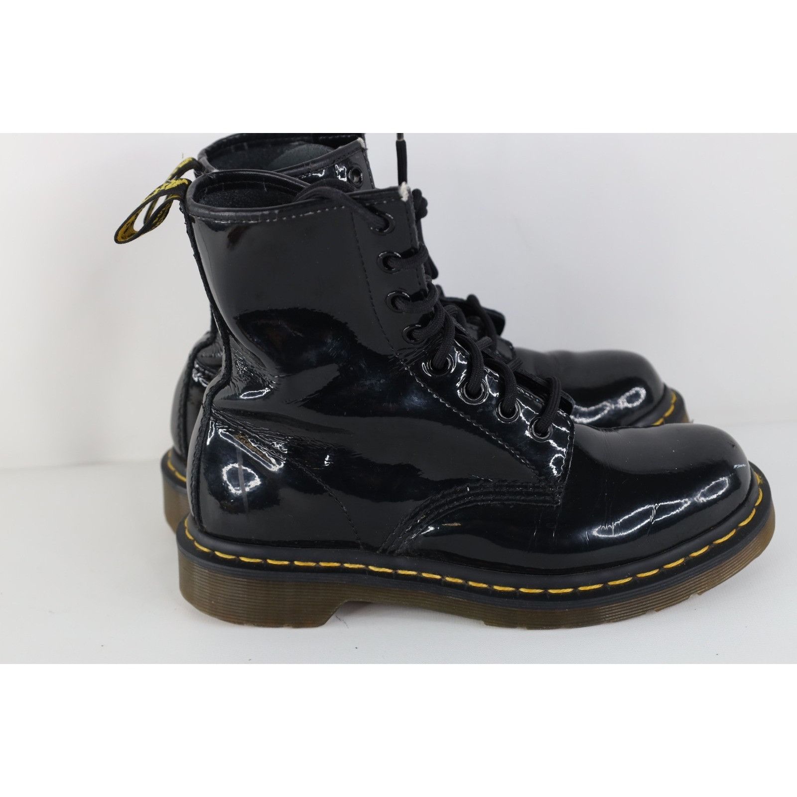 Dr. Martens Vintage 90s Y2K Dr Martens Patent Leather Combat Boots Size US 6 / IT 36 - 4 Thumbnail