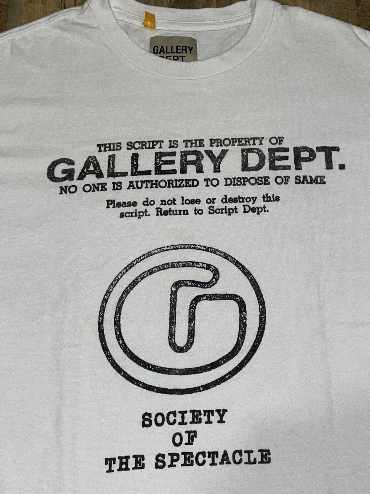 Gallery Dept. NEW Gallery Dept Society of The Spectacle File Copy Logo Tee Size US S / EU 44-46 / 1 - 5 Thumbnail