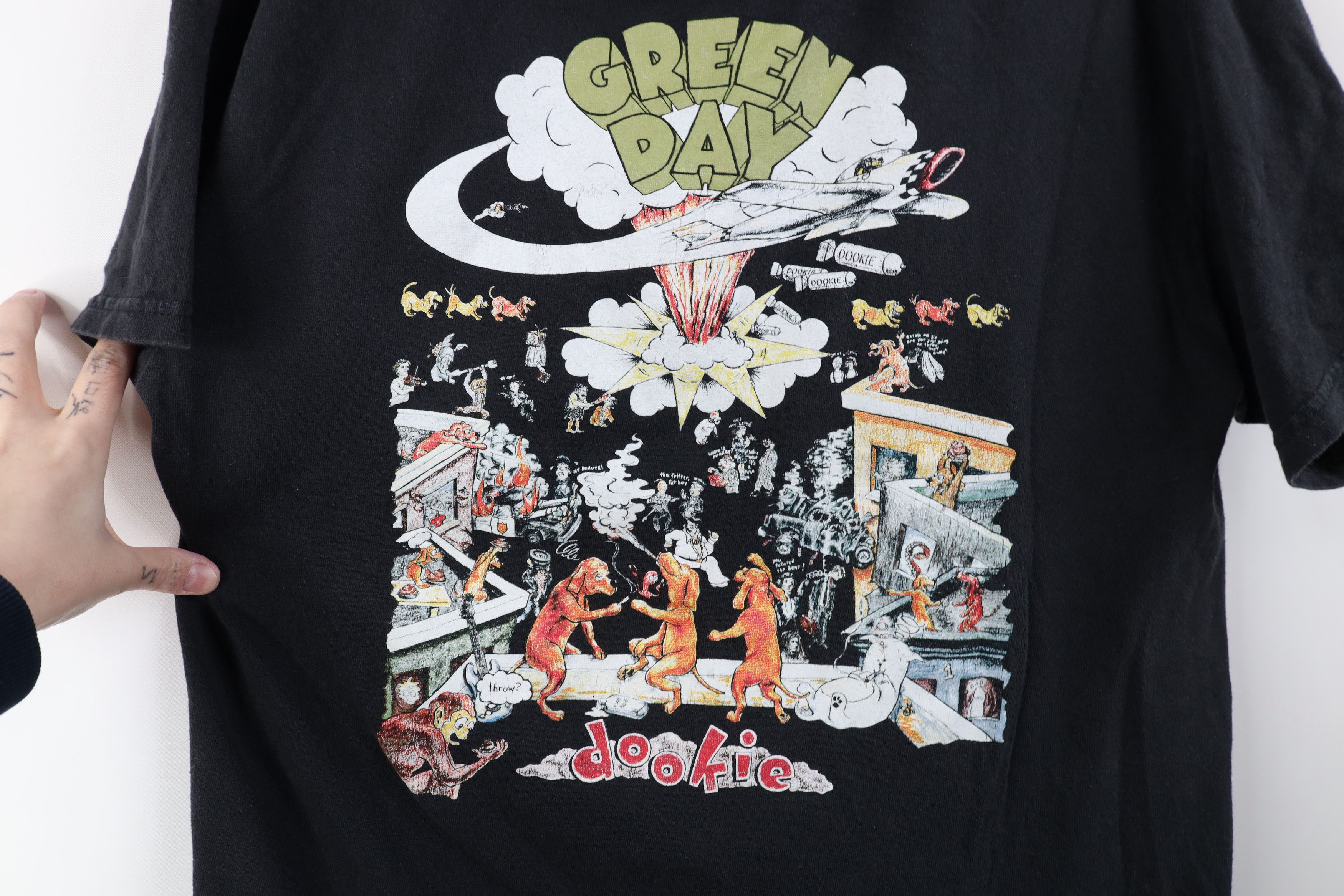 Vintage Vintage Y2K Dookie Green Day Band Short Sleeve T-Shirt Black Size US L / EU 52-54 / 3 - 4 Thumbnail