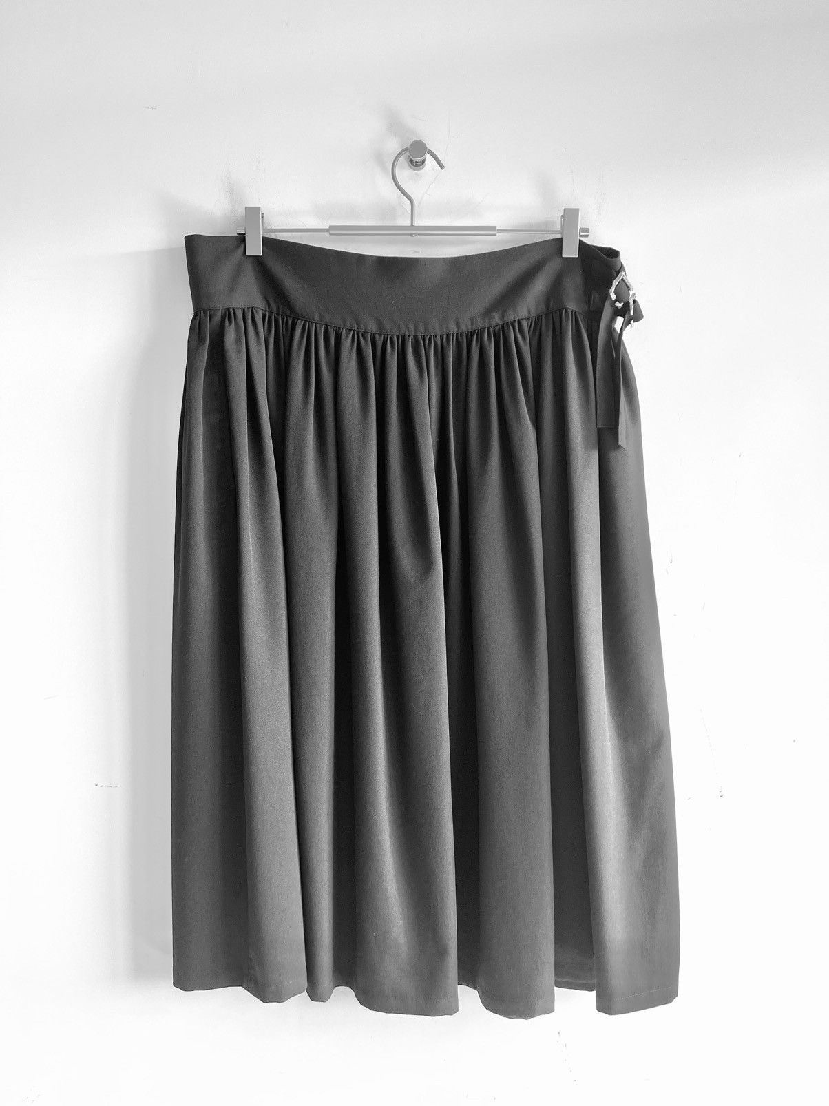 Limi Feu LIMI feu Yohji Yamamoto - W/Gabardine Long Gathered Skirt Size 29" - 2 Thumbnail