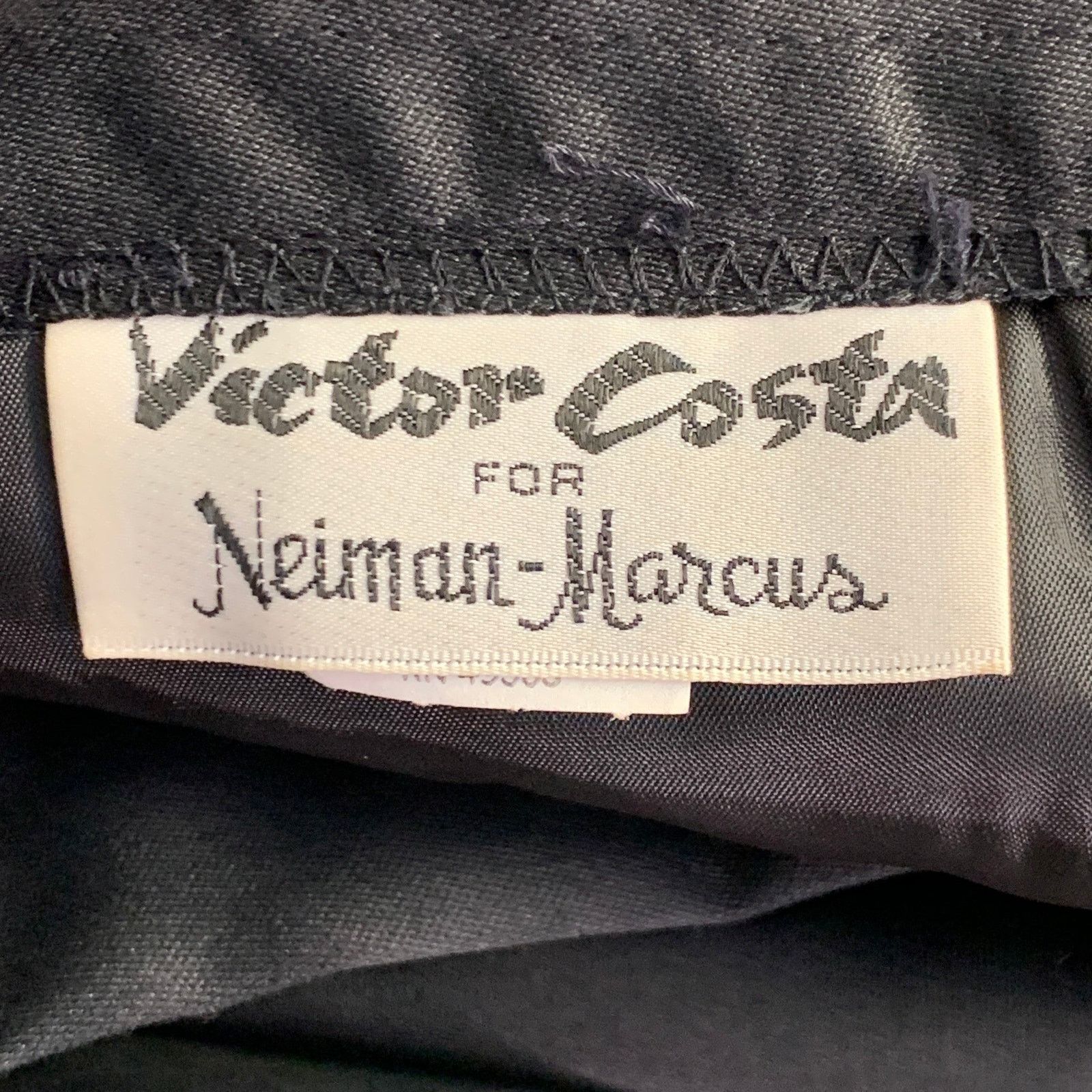 Other VICTOR COSTA Vintage 26 Black Taffeta Open Front Long Skirt Size 26" / US 2 / IT 38 - 7 Thumbnail