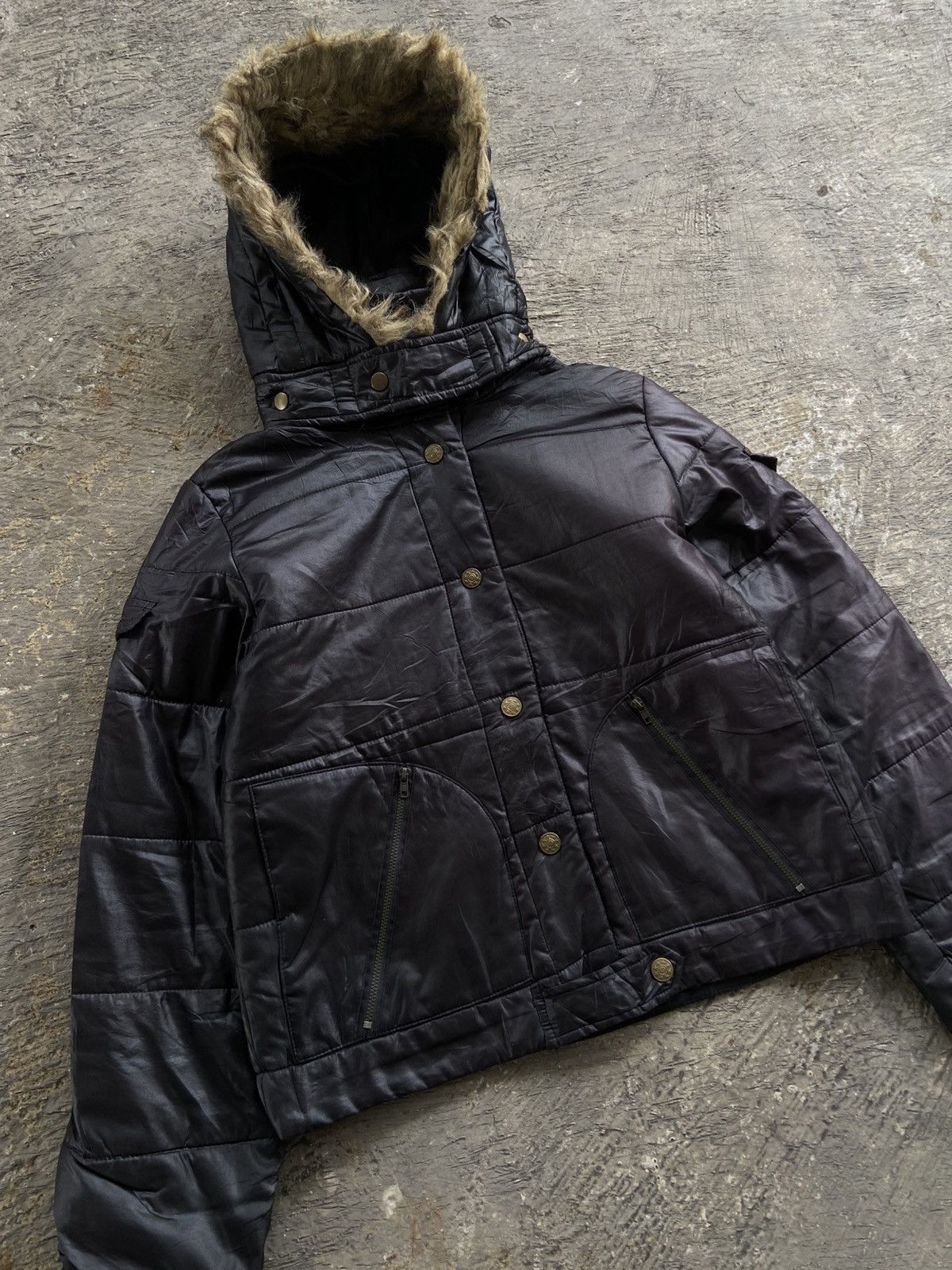 Japanese Brand 2000s ChouChou - Vkei Style Boxy Fur Jacket Size M / US 6-8 / IT 42-44 - 2 Thumbnail