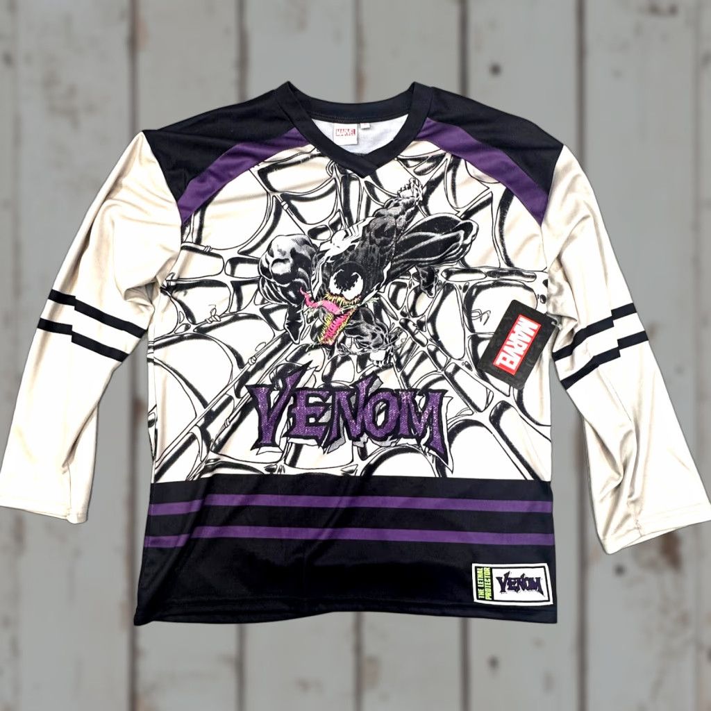 Vintage Marvel Venom Mens Small AOP Double-Sided LightWeight Hockey Jersey T-Shirt NWT Ugly? Size US S / EU 44-46 / 1 - 1 Thumbnail