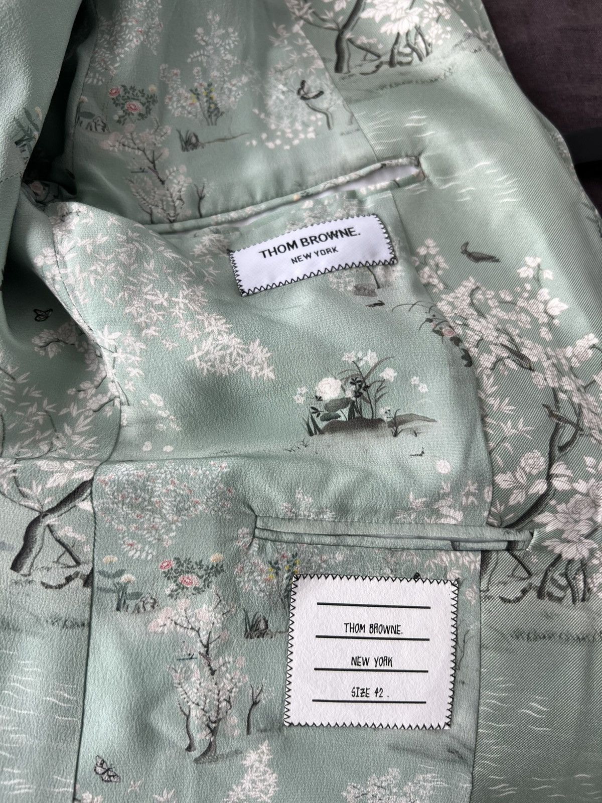 Thom Browne Silk Cherry Blossom Blazer Size M / US 6-8 / IT 42-44 - 6 Thumbnail
