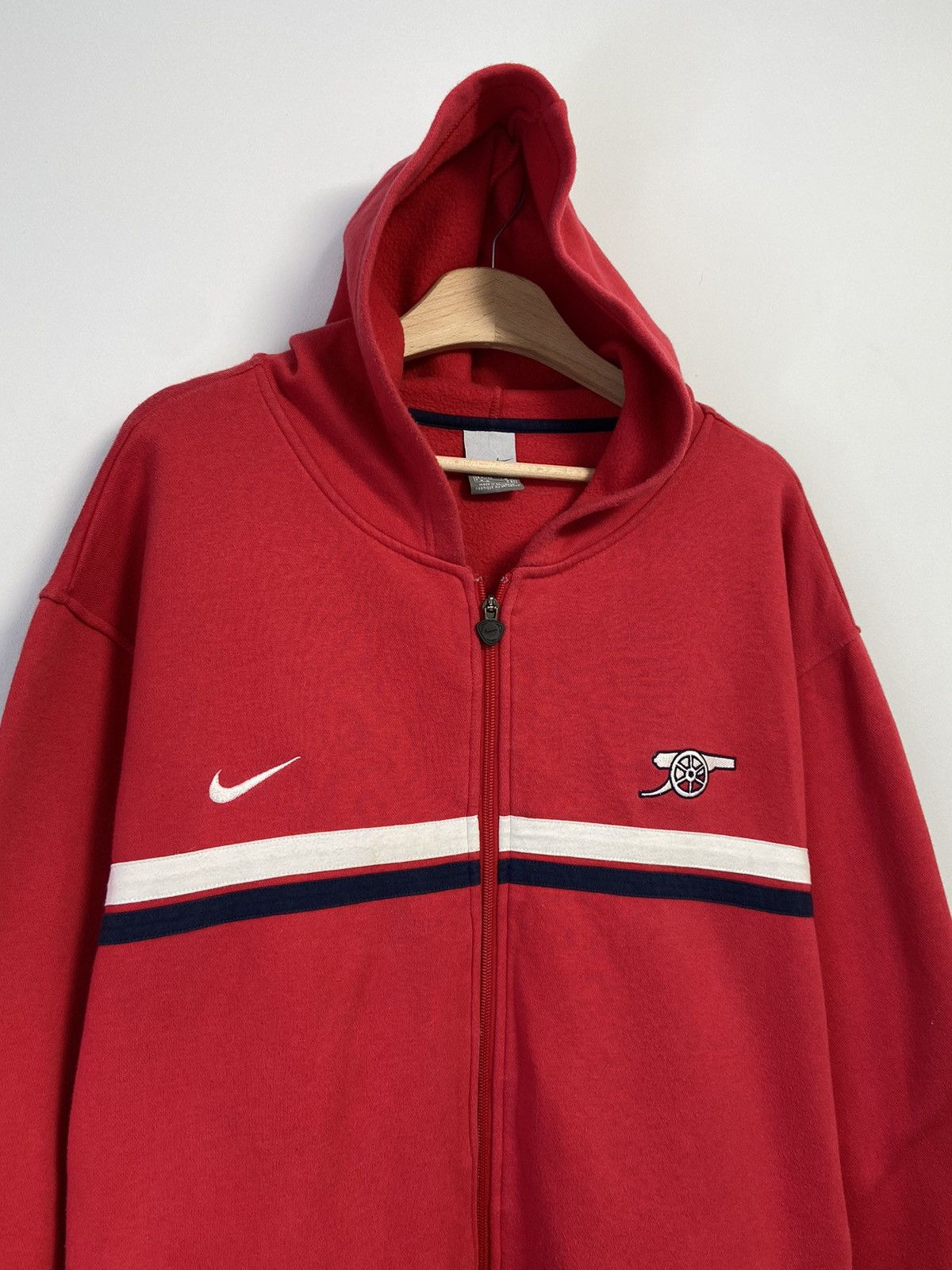 Vintage Nike Vintage Zip Hoodie Y2K style logo arsenal 90’s Size US XXL / EU 58 / 5 - 2 Thumbnail