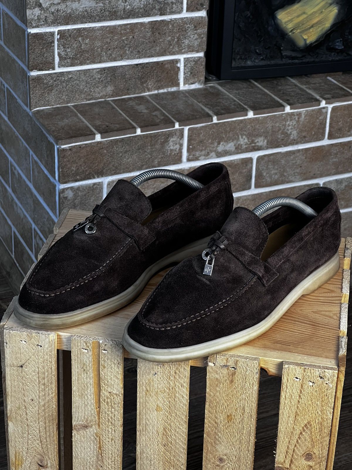 Loro Piana Loro Piana Summer Walk Brown Suede Loafers Shoes Size US 9 / IT 39 - 1 Thumbnail