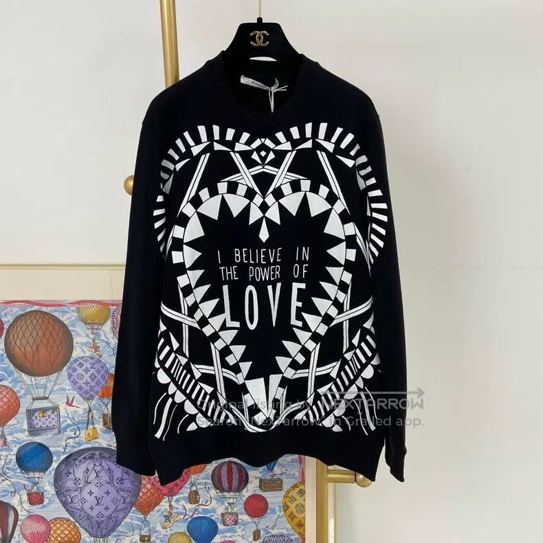 Givenchy Givenchy Black Letter Patterned Sweatshirt, Size XS Size US XS / EU 42 / 0 - 2 Thumbnail