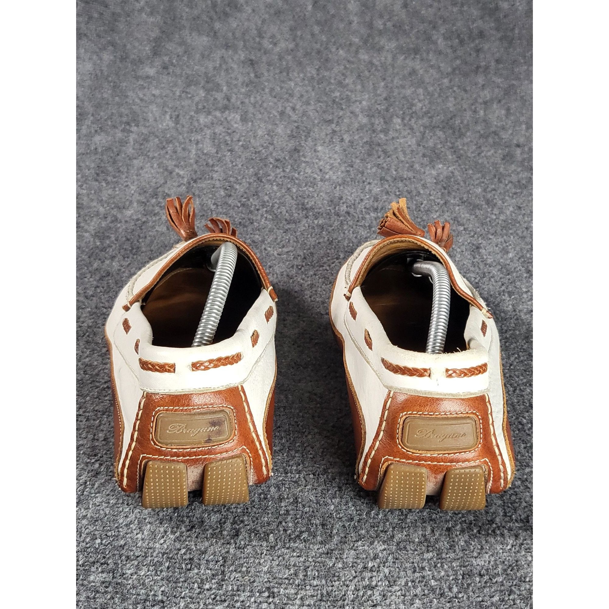 Bragano Bragano Leather Loafers Men Sz 11.5M White Brown Made In Ita Size US 11.5 / EU 44-45 - 4 Thumbnail