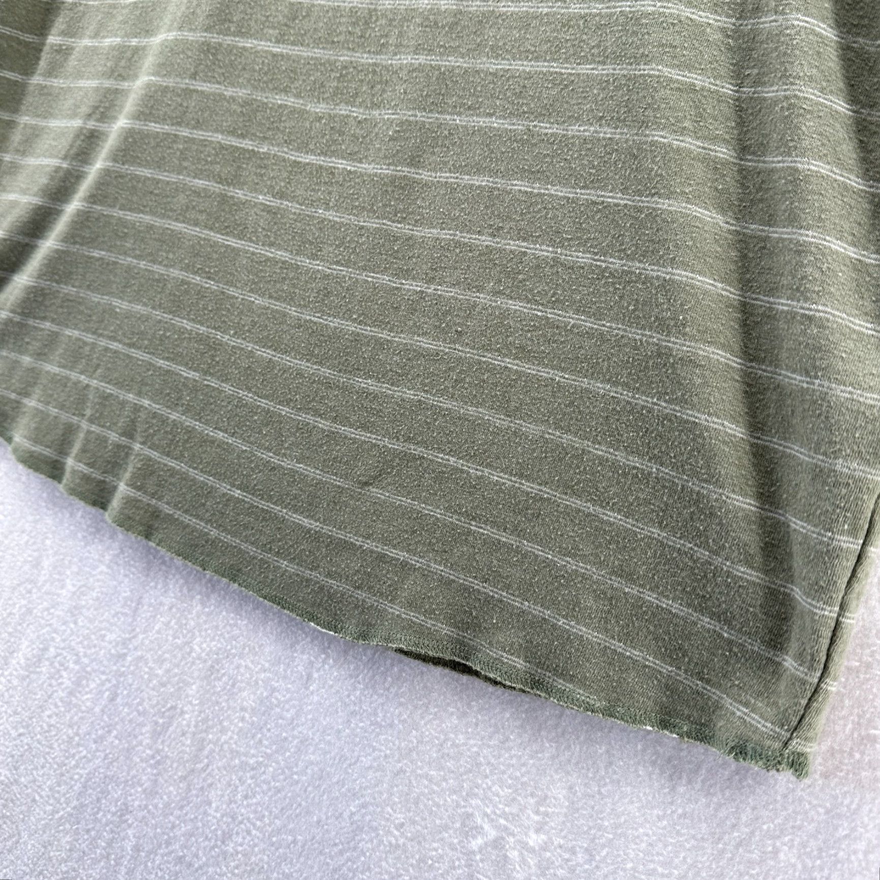 Marine Layer VINTAGE Marine Layer Henley Green Striped Large Crewneck Cotton Mens Size Medium Size US M / EU 48-50 / 2 - 6 Thumbnail