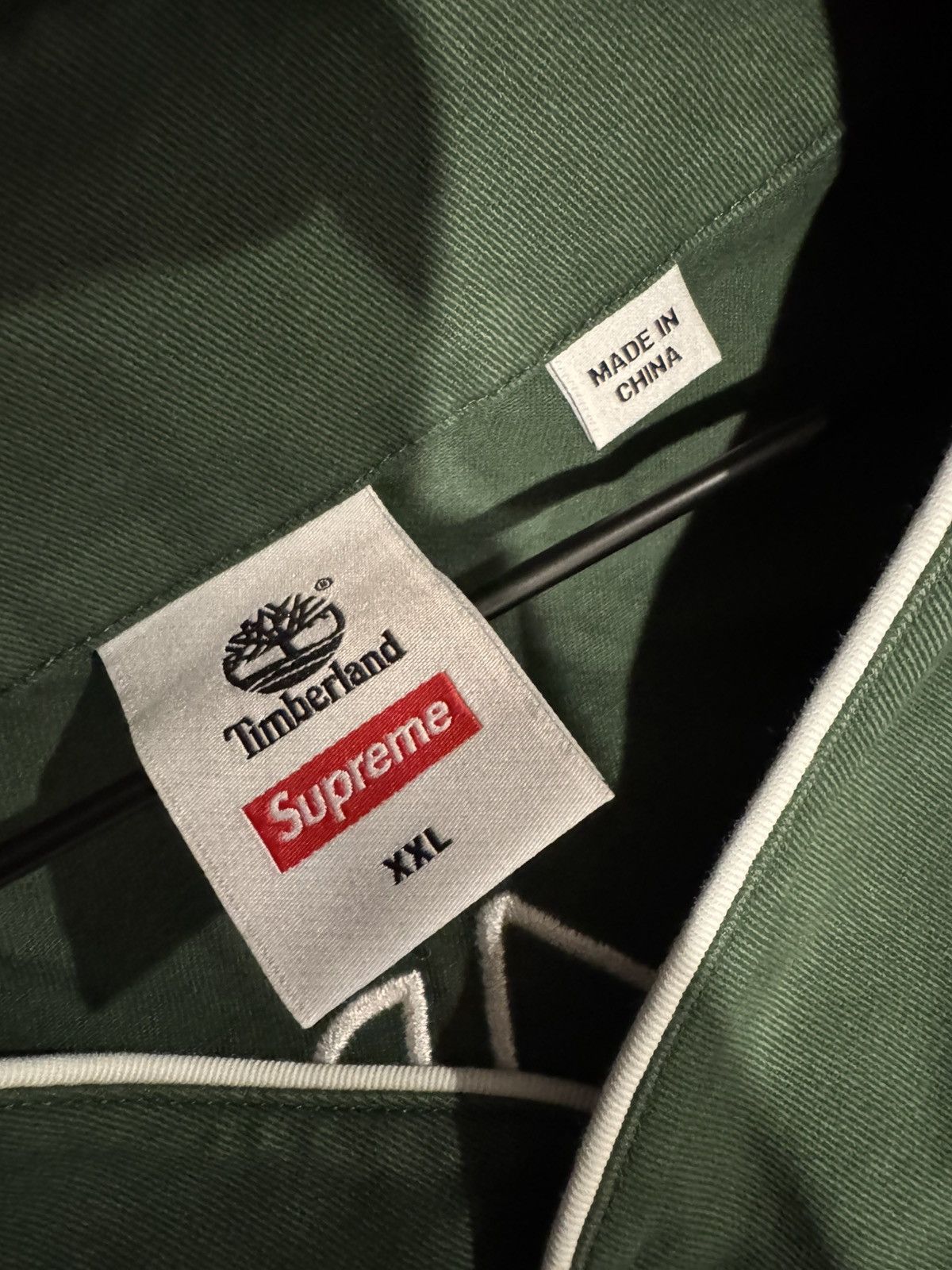 Supreme × Timberland Supreme Timberland Baseball Jersey Green Size US XXL / EU 58 / 5 - 3 Thumbnail