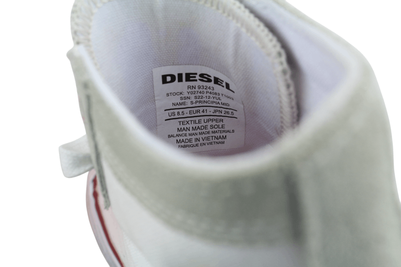 Diesel S-PRINCIPIA MID EU41 White High Top 40541 Size US 8 / EU 41 - 11 Thumbnail