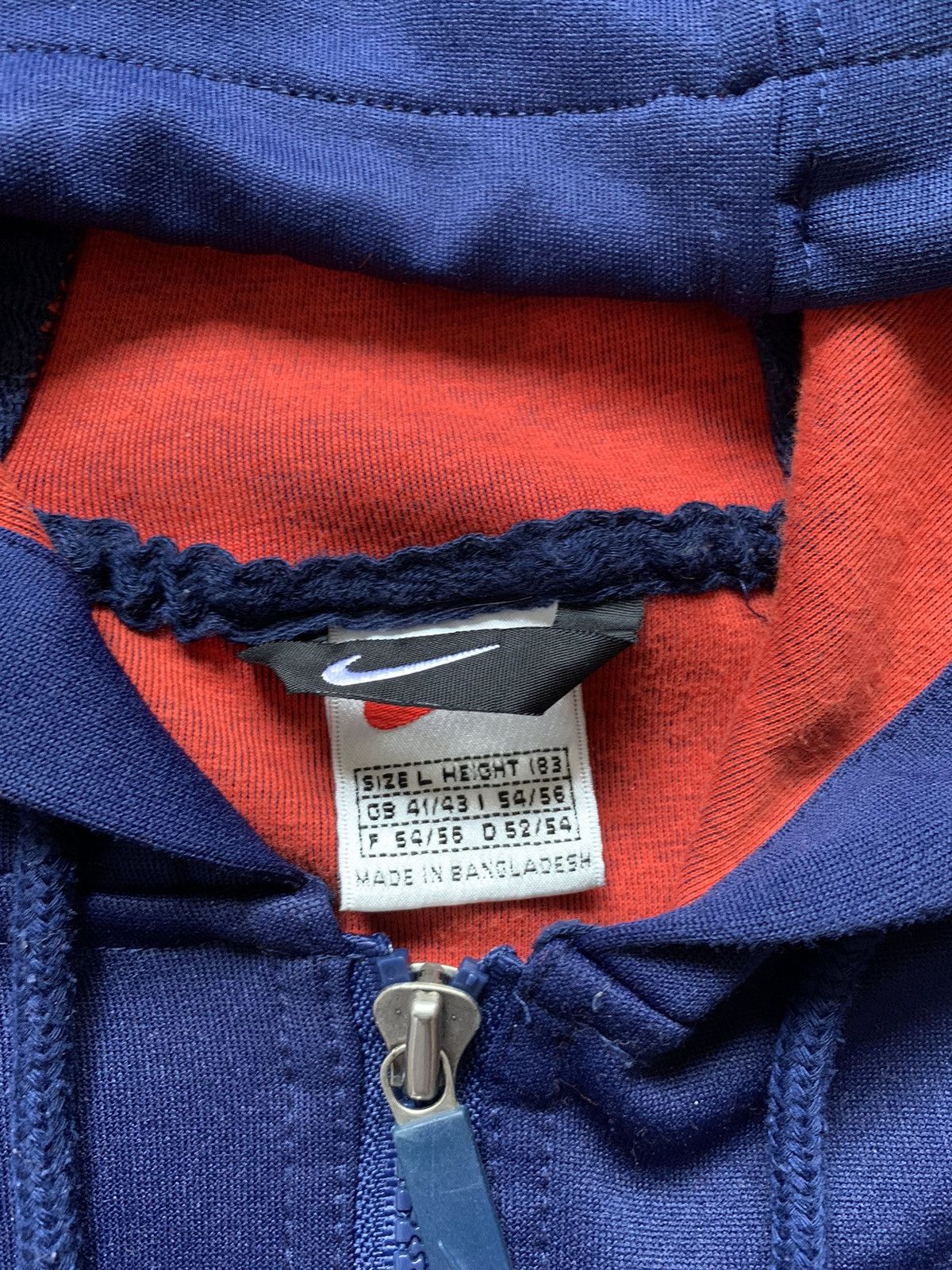 Nike Vintage 90s Nike Zip Hoodie Spell Out Drill Track Jacket USA Size US L / EU 52-54 / 3 - 9 Thumbnail