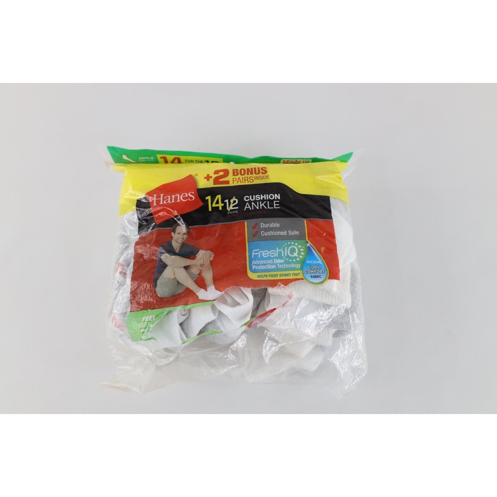 Hanes Deadstock Vintage Y2K Hanes 9 Pack Ankle Socks Size ONE SIZE - 1 Thumbnail