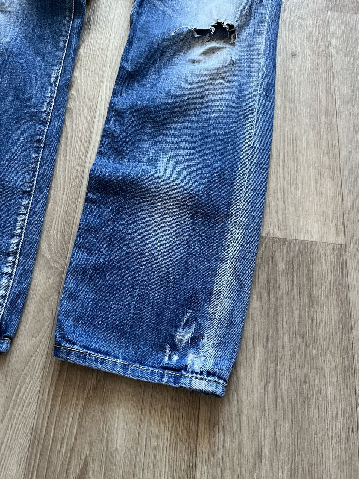 Dsquared2 Dsquared2 Denim Blue Distressed Jeans Size US 32 / EU 48 - 3 Thumbnail