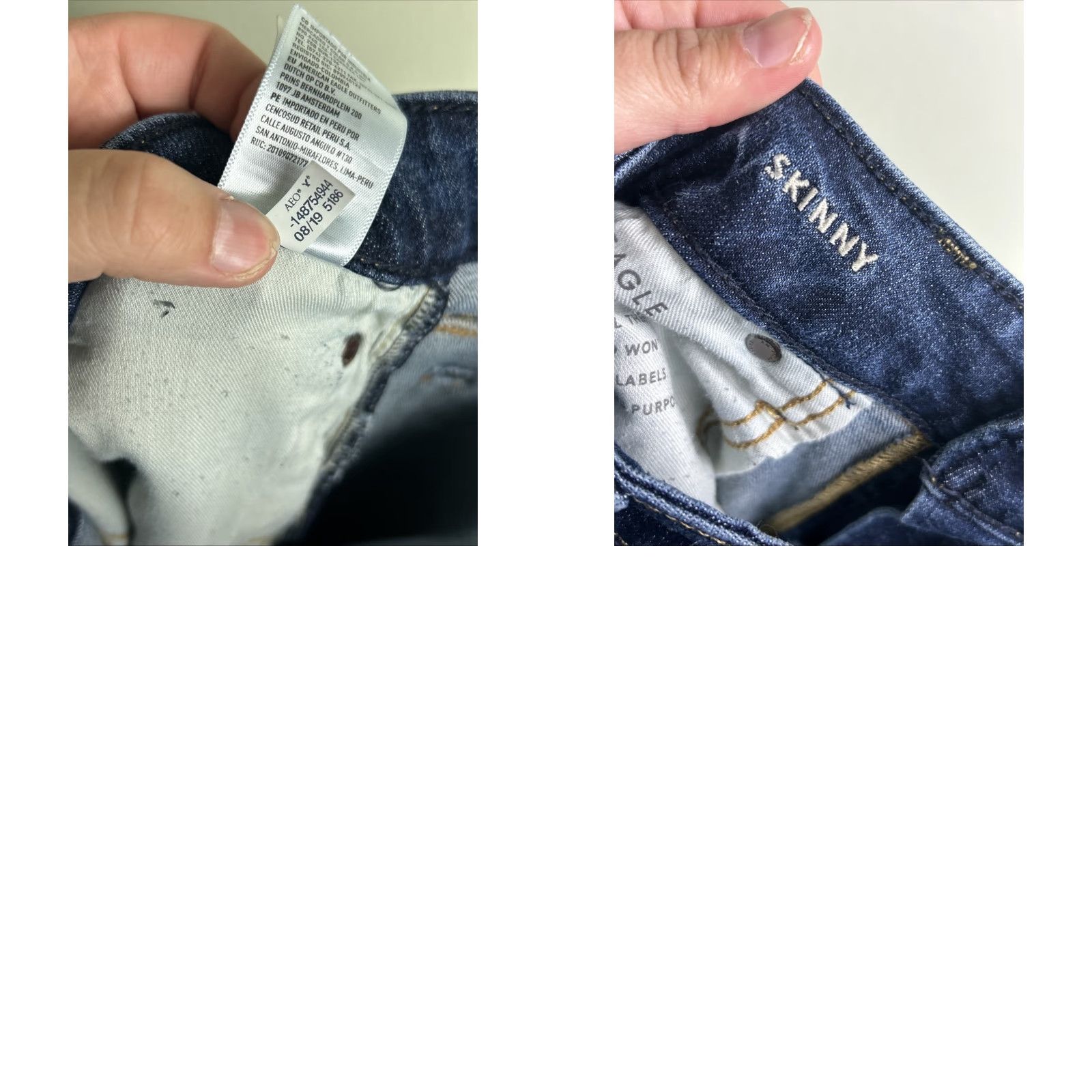 American Eagle Outfitters american eagle Next Level Airflex jeans Dark Wash Distressed Size 32x32 Skinny Size US 32 / EU 48 - 10 Thumbnail