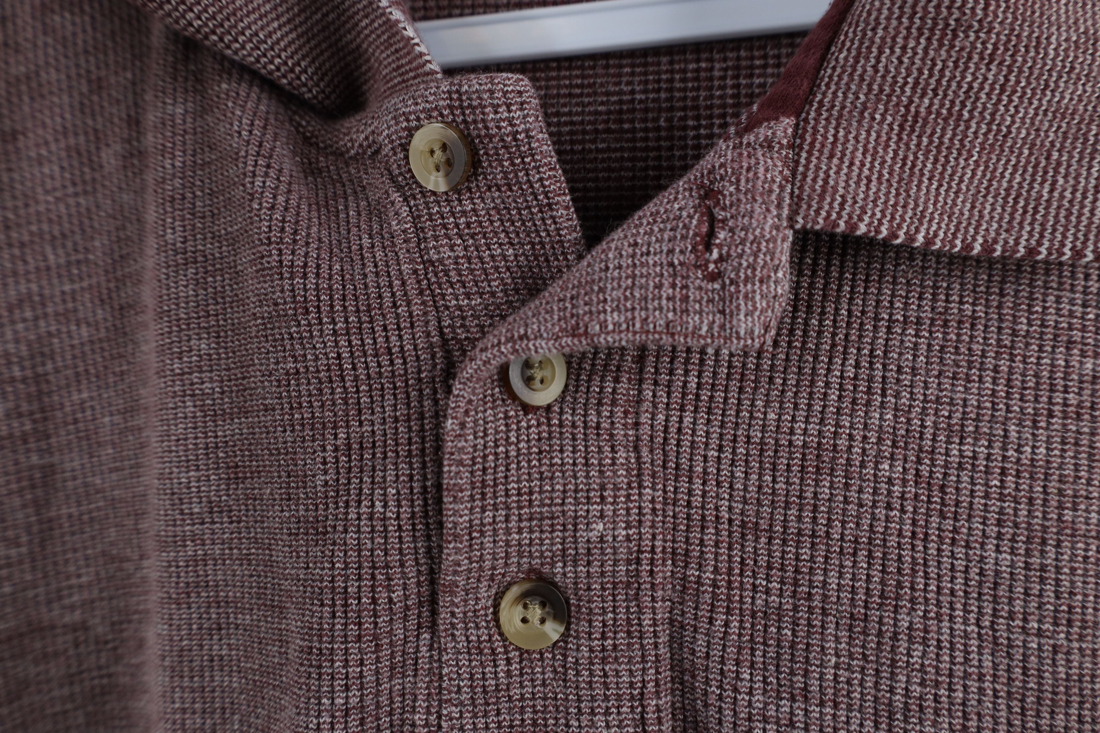 Vintage Vintage 90s Streetwear Thermal Waffle Knit Long Sleeve Polo Size US L / EU 52-54 / 3 - 4 Thumbnail