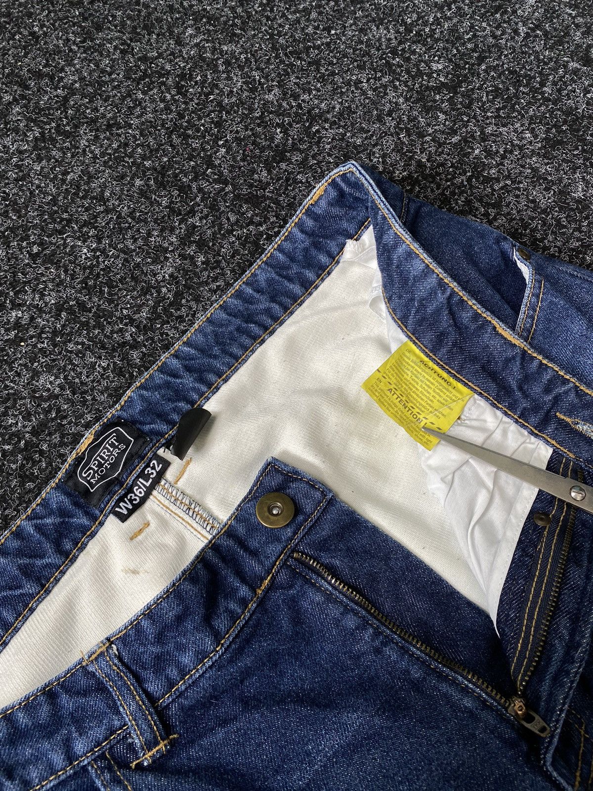 Vintage Vintage 00s Heavy denim Spirit Motors biker baggy pants Size US 36 / EU 52 - 7 Thumbnail