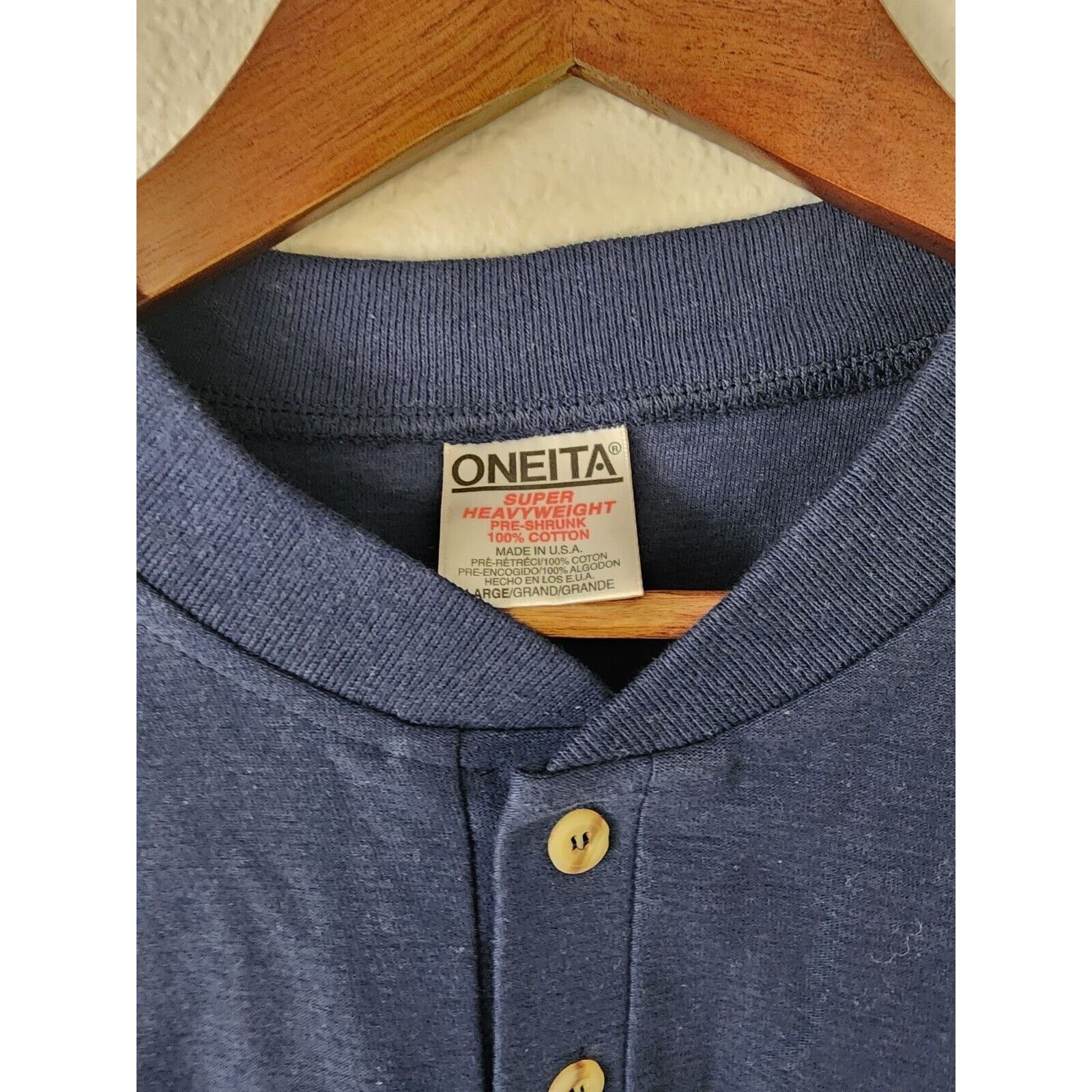 Vintage Vintage Las Vegas Shirt LV Blue Tee 90s Oneita Large Size US L / EU 52-54 / 3 - 3 Thumbnail
