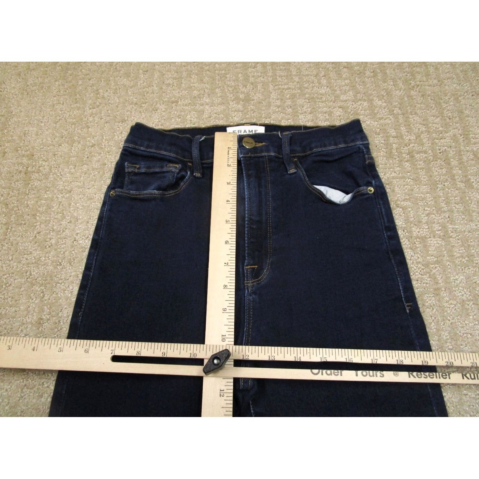 Frame FRAME Jeans Women 28 Blue High Rise Cigarette Pants Dark Wash Stretch Denim Jeans Size 28" / US 6 / IT 42 - 6 Thumbnail