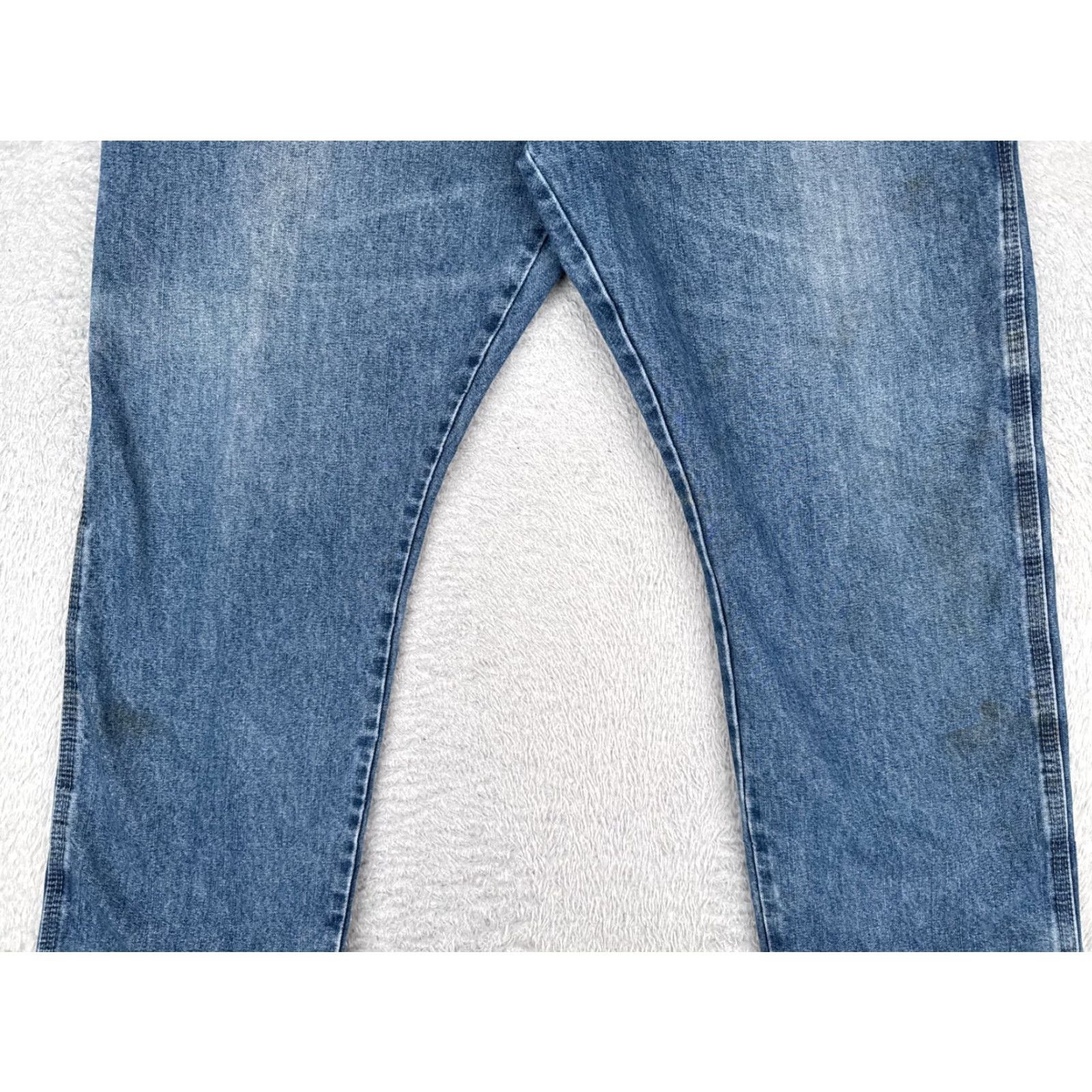Wrangler Wrangler Jeans Mens 38x30 Blue Denim Straight Leg Carpenter Triple Stitched Work Jeans Size US 38 / EU 54 - 3 Thumbnail