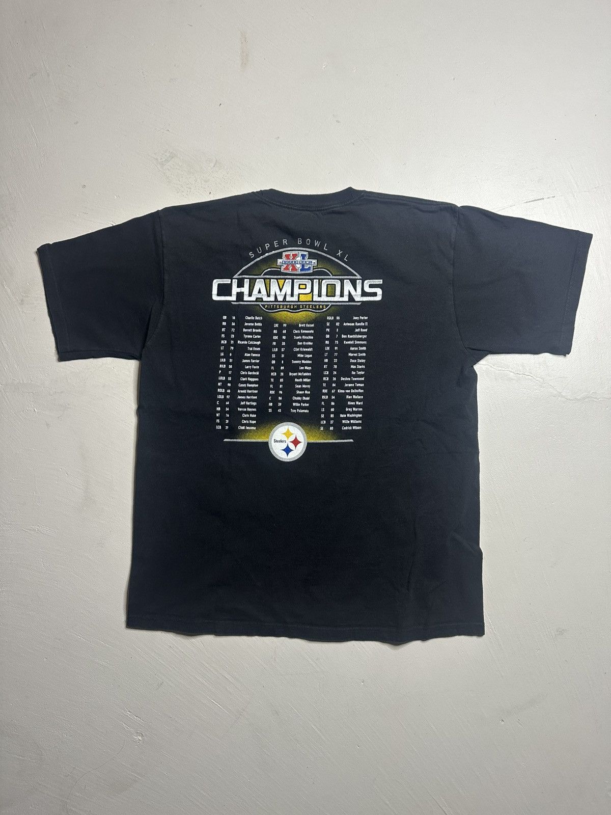 Vintage Y2K 2000s Pittsburgh Steelers Super Bowl XL T Shirt Size US L / EU 52-54 / 3 - 7 Thumbnail