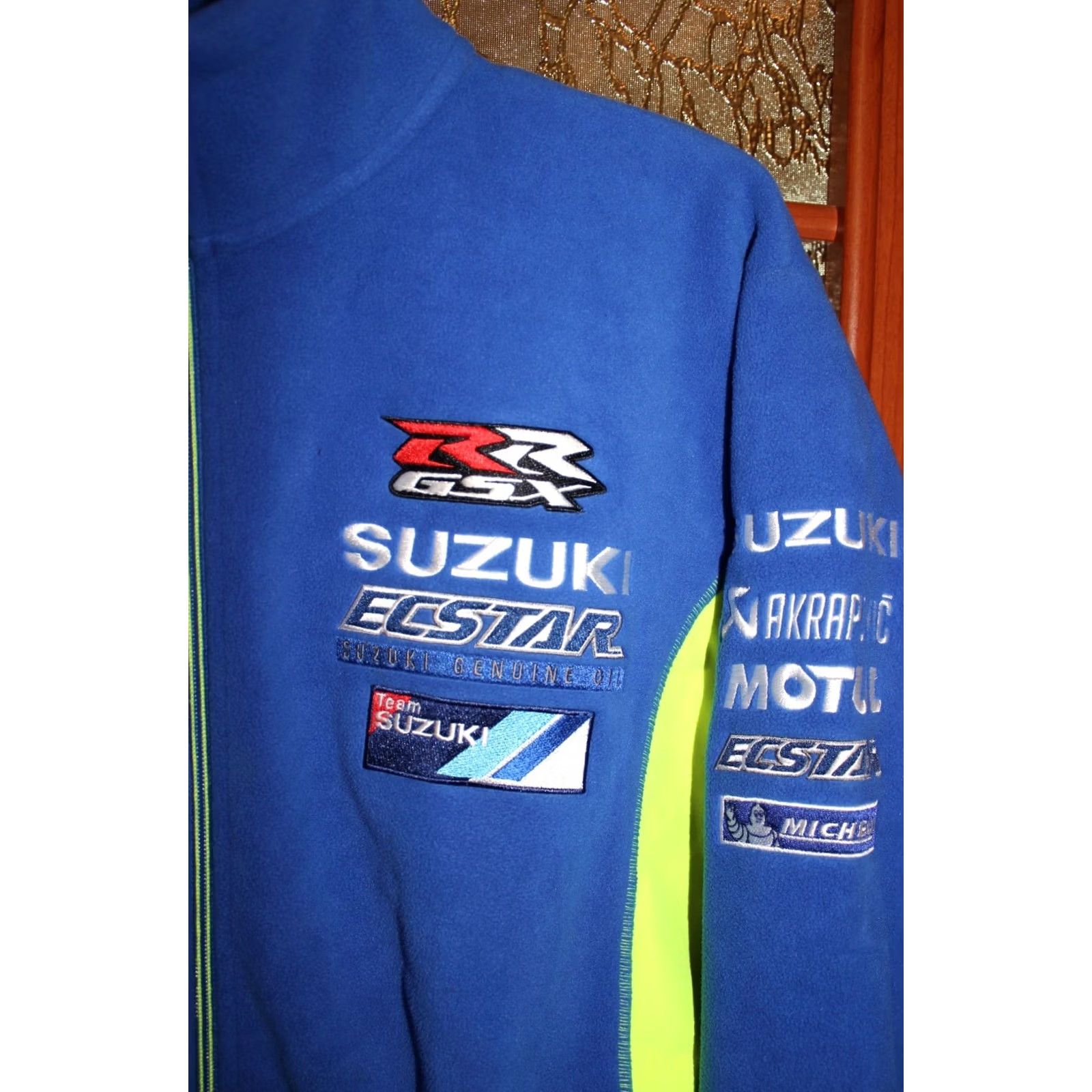 Vintage Vintage Suzuki MotoGP Team Fleece Jacket Ecstar Neon Yellow - size S Blue Jacket Mens Regular XS? Size US S / EU 44-46 / 1 - 3 Thumbnail