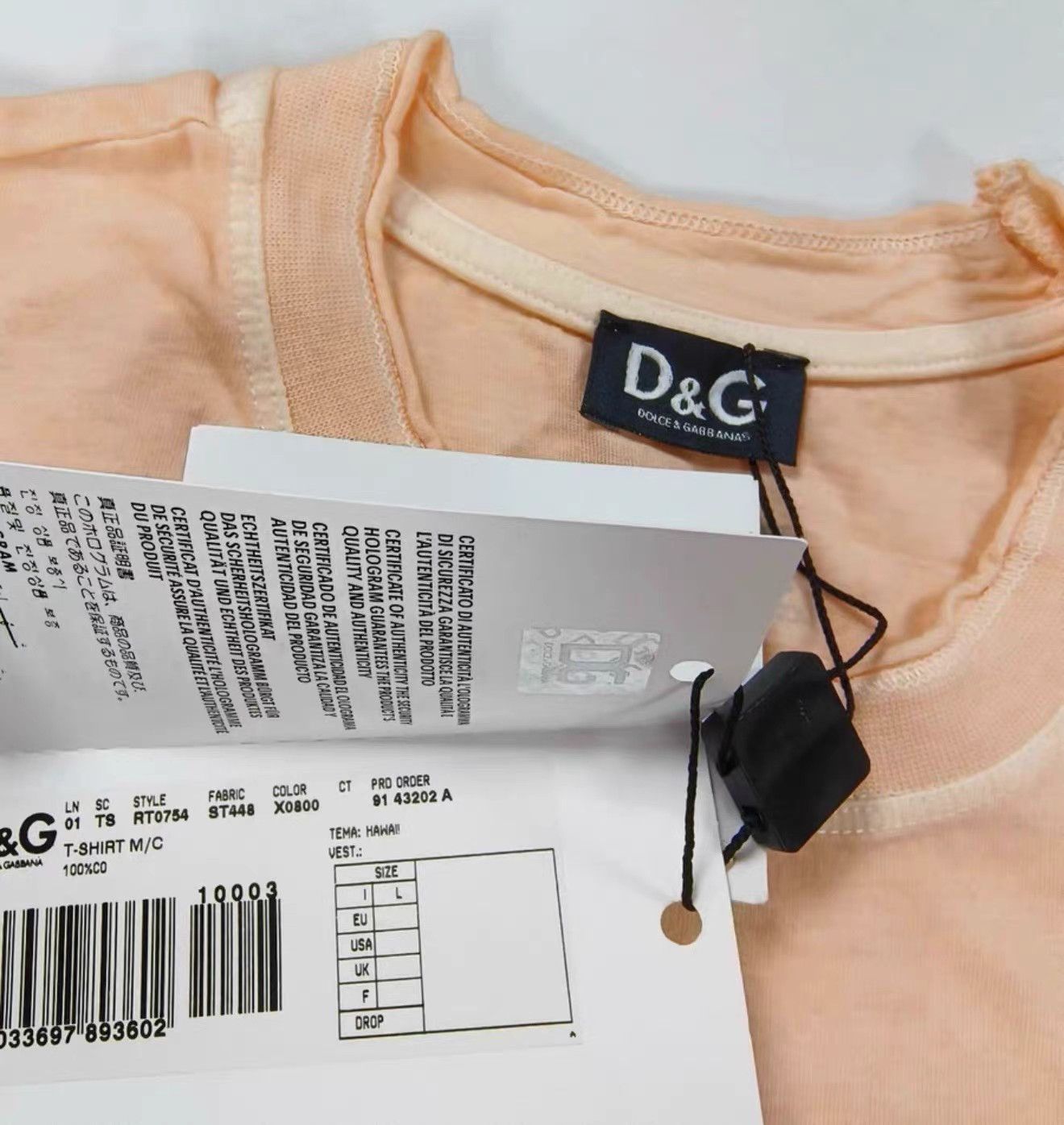 Dolce & Gabbana DOLCE&GABBANA Men's Crew Neck Short Sleeve T-Shirt K18 Size US L / EU 52-54 / 3 - 3 Thumbnail