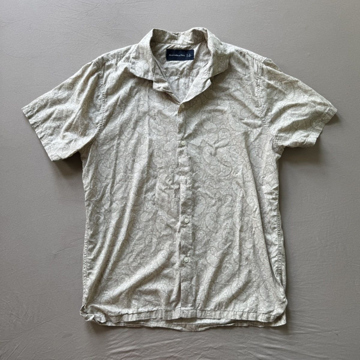 Abercrombie & Fitch Abercrombie & Fitch Camp Collar Button-Up Printed Shirt Size US L / EU 52-54 / 3 - 1 Thumbnail