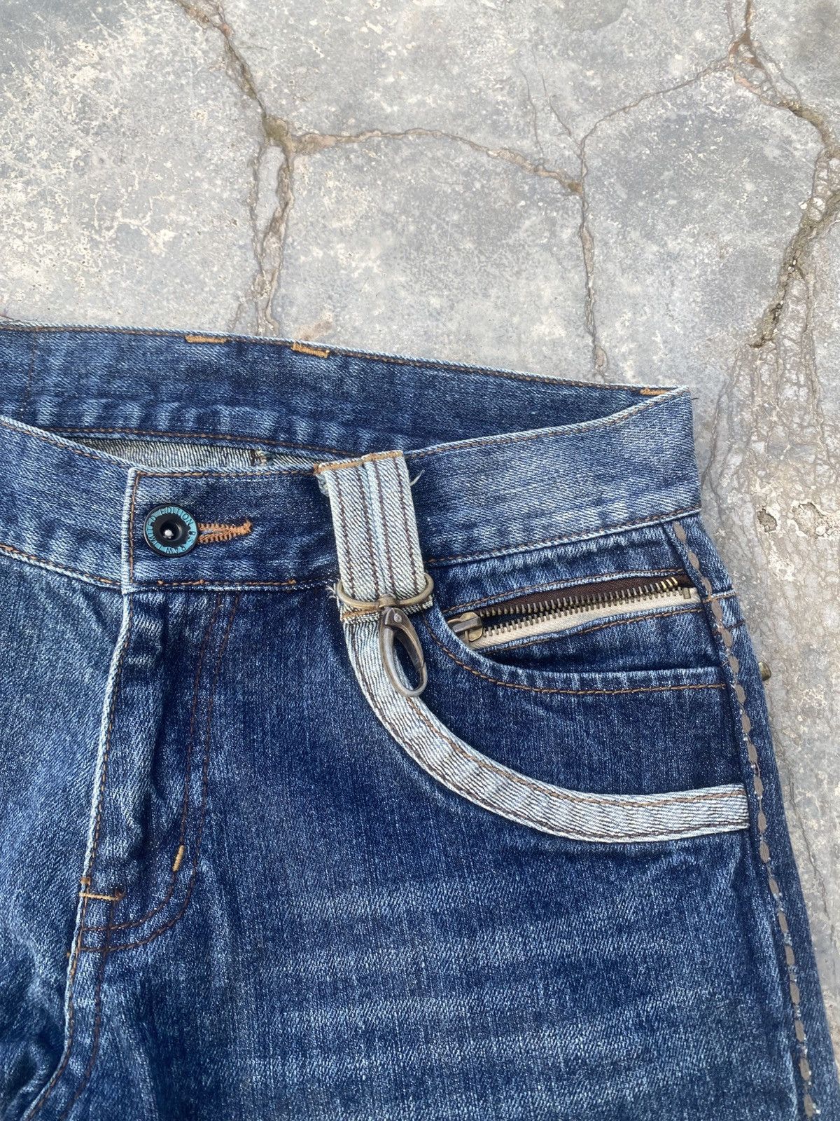 Japanese Brand B.S RAW Claw Mark Twisted Flared Jeans Size US 30 / EU 46 - 8 Thumbnail