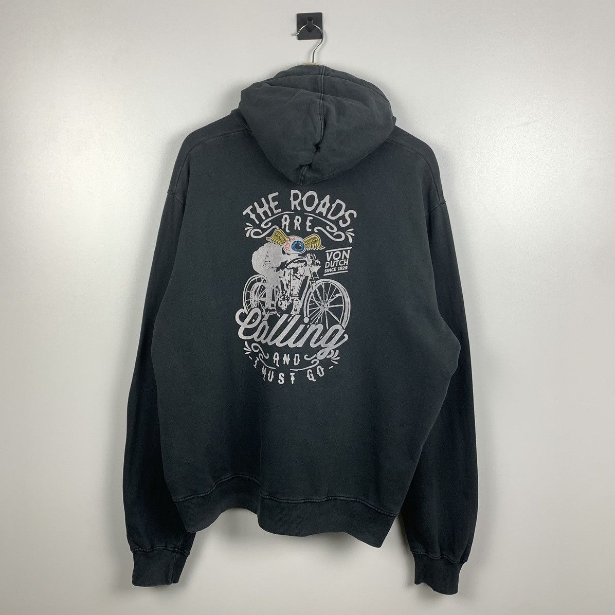 Von Dutch Y2K Von Dutch Washed Gray Hoodie Big Logo XL Size US XL / EU 56 / 4 - 1 Thumbnail