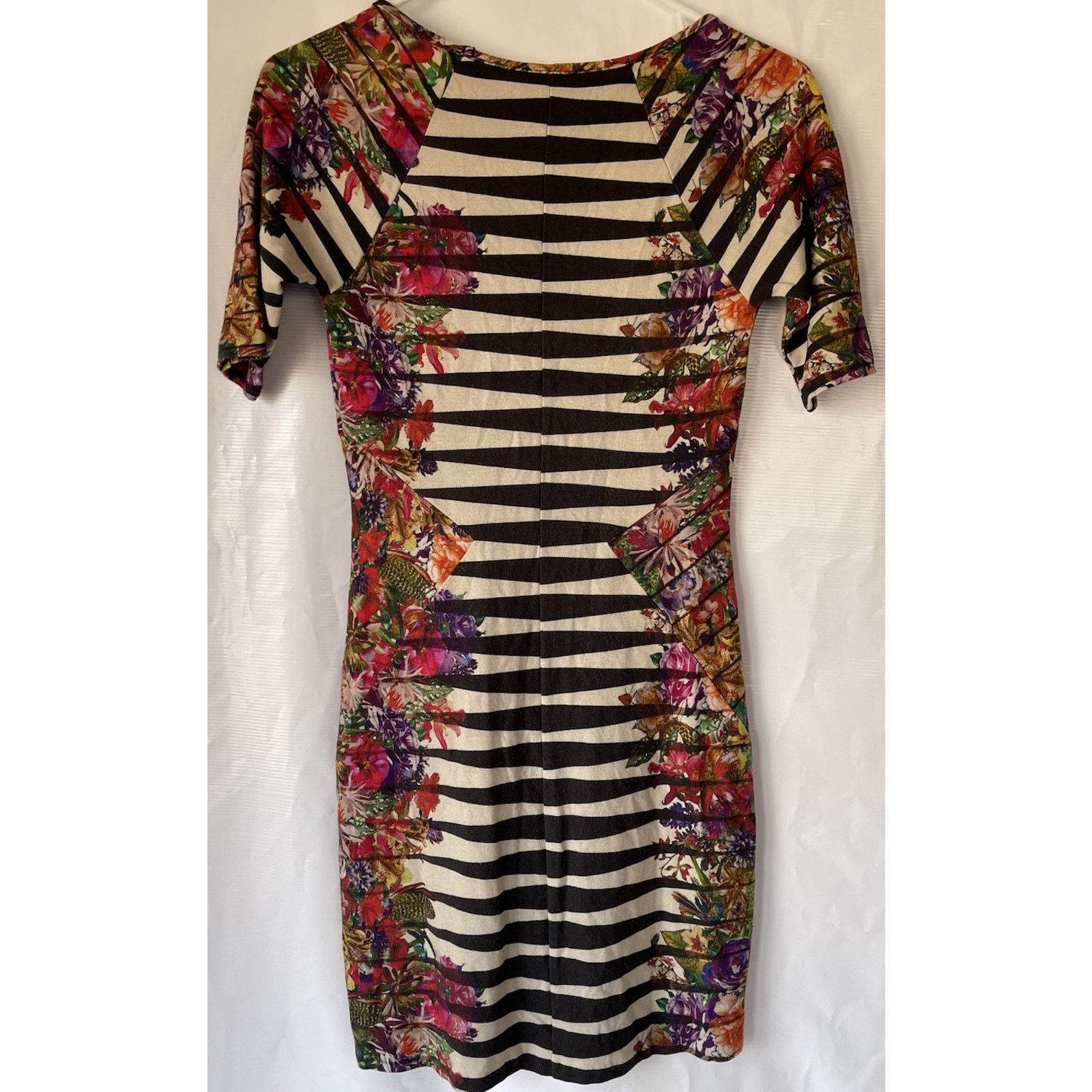Anthropologie Weston Anthropologie Striped Floral Dress Small USA Made Size S / US 4 / IT 40 - 2 Thumbnail