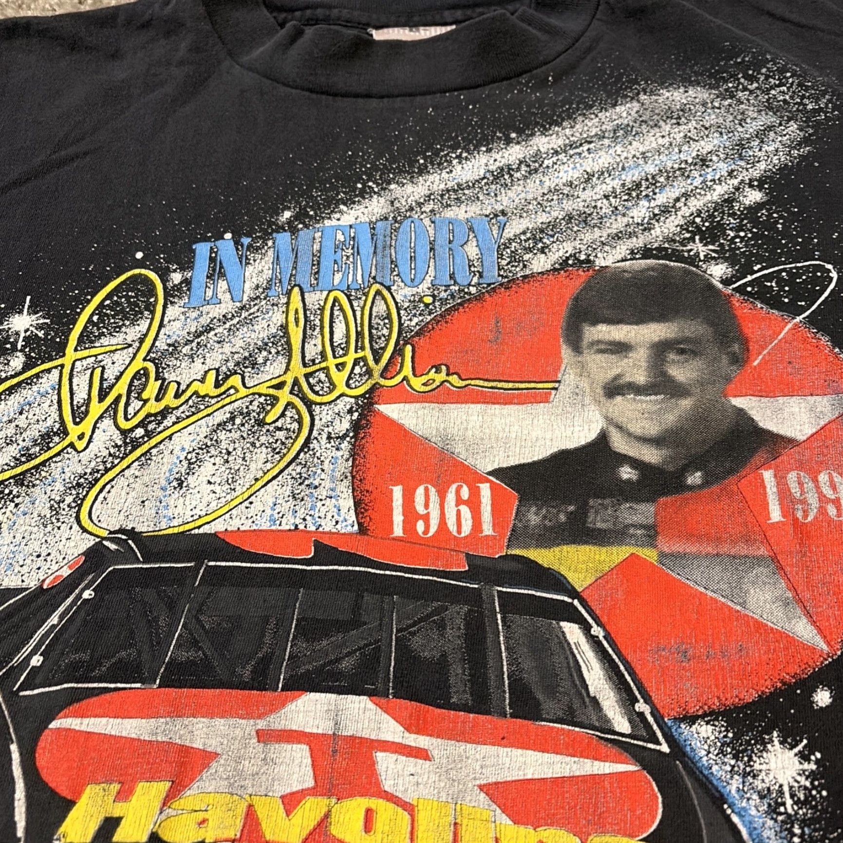 NASCAR VINTAGE 1993 Davey Allison Memorial Black NASCAR Racing T-Shirt Large Mens L Black Racing Memorial Davey Allison 1993 NASCAR Shirt Size US L / EU 52-54 / 3 - 5 Thumbnail