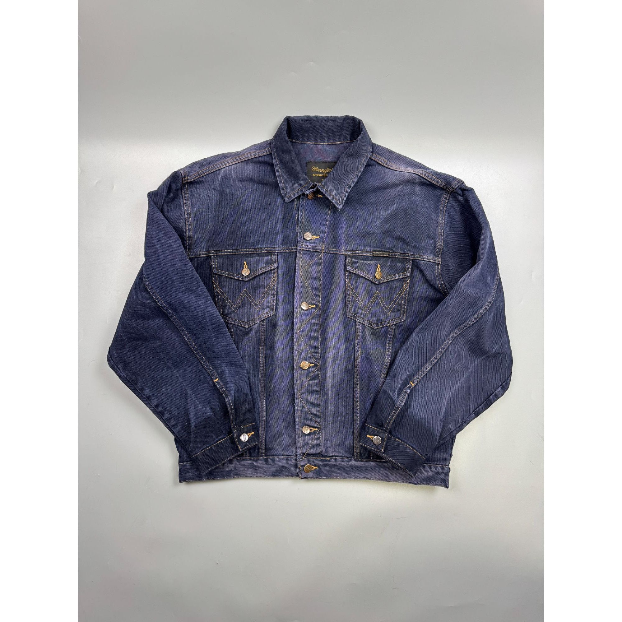 Wrangler Vintage Wrangler Western Indigo Denim Trucker Jacket (YG025) Size US XL / EU 56 / 4 - 2 Thumbnail
