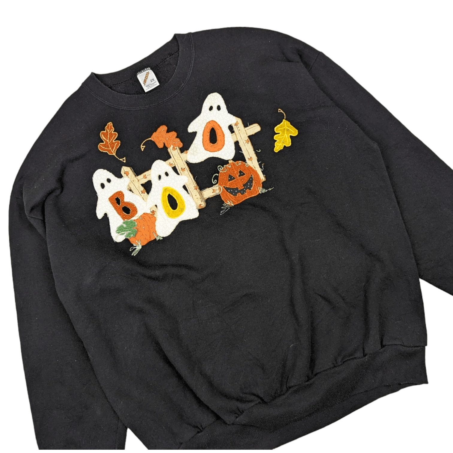 Jerzees Vintage 90's JERZEES Halloween Ghost Jumper Sweatshirt Size US XXL / EU 58 / 5 - 3 Thumbnail