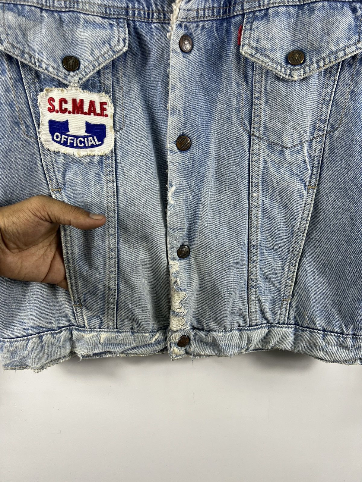 Big John 🔥 THE WORLD BIG JOHN VTG SHERPA LINING DISTRESSED TYPE-2 Size US M / EU 48-50 / 2 - 4 Thumbnail