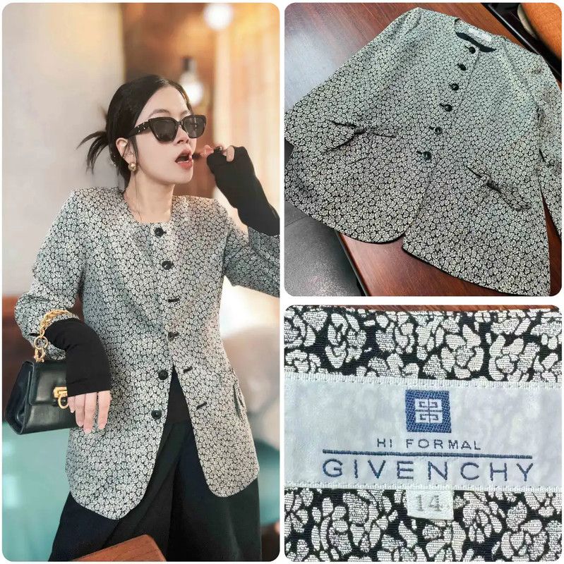 Givenchy Givenchy Color-Block Silk Women's Cardigan 0089 Size ONE SIZE - 1 Thumbnail