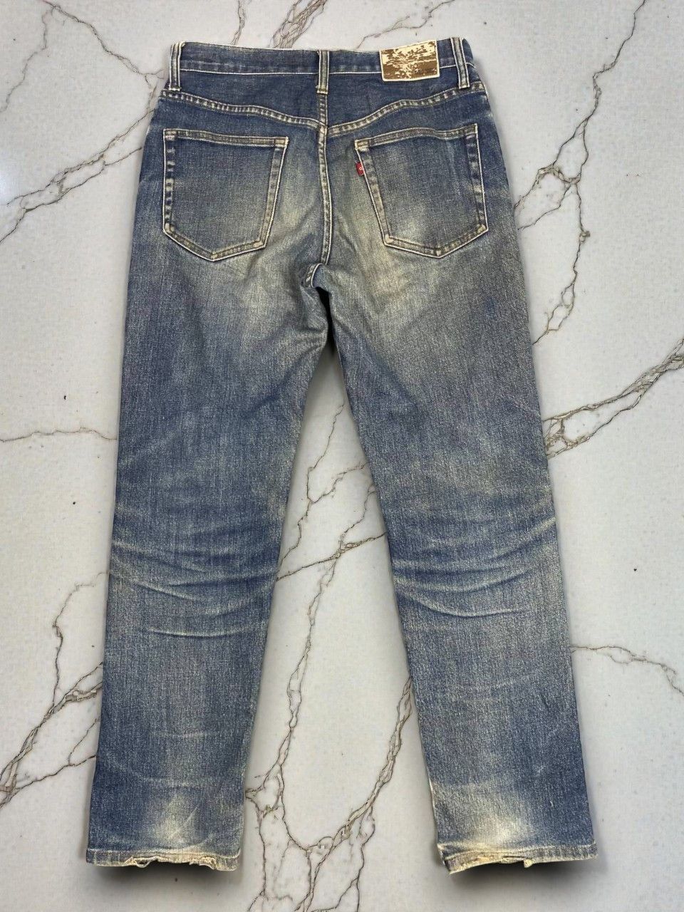Japanese Brand vintage gold rush distressed reworked denim Size US 31 - 2 Thumbnail
