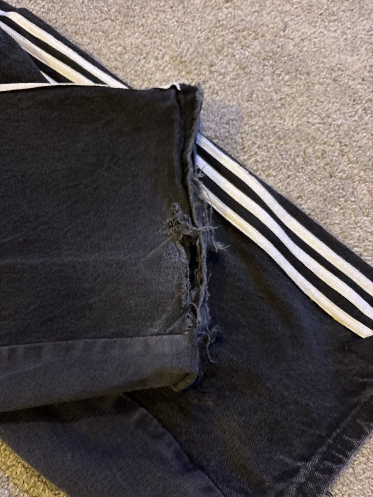 Other Custom balenciaga flared strip jeans Size US 29 - 2 Thumbnail