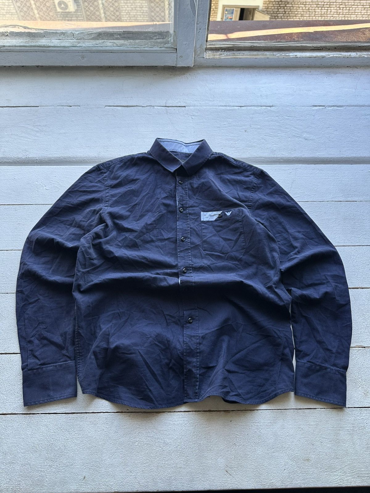 Emporio Armani RARE🚨 EMPORIO ARMANI JEANS VINTAGE SHIRT LUXURY BUTTON 90s Size US M / EU 48-50 / 2 - 1 Thumbnail