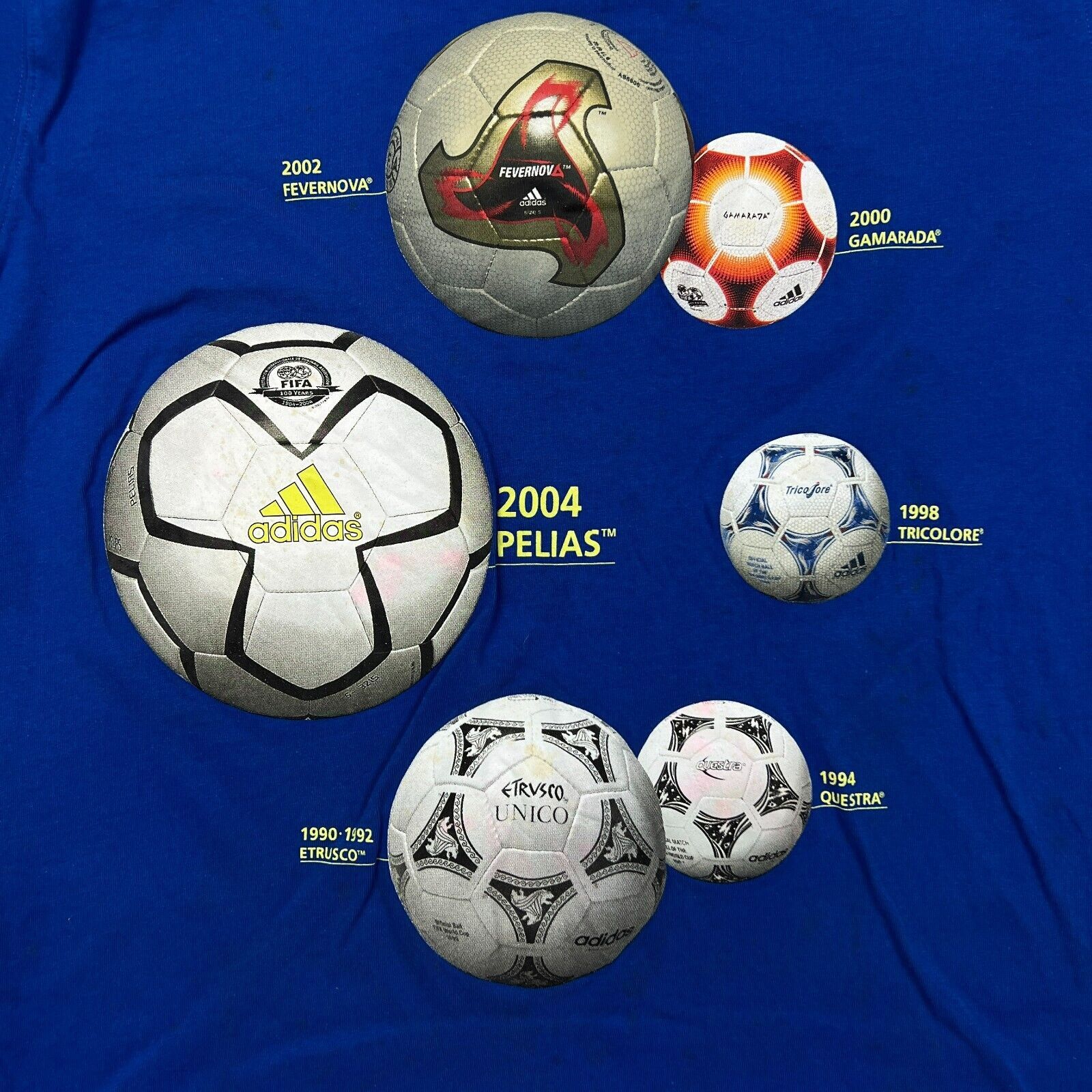 Adidas × Vintage VTG 2004 Adidas T Shirt Kirin FIFA World Cup Soccer Ball Tee Size US L / EU 52-54 / 3 - 3 Thumbnail